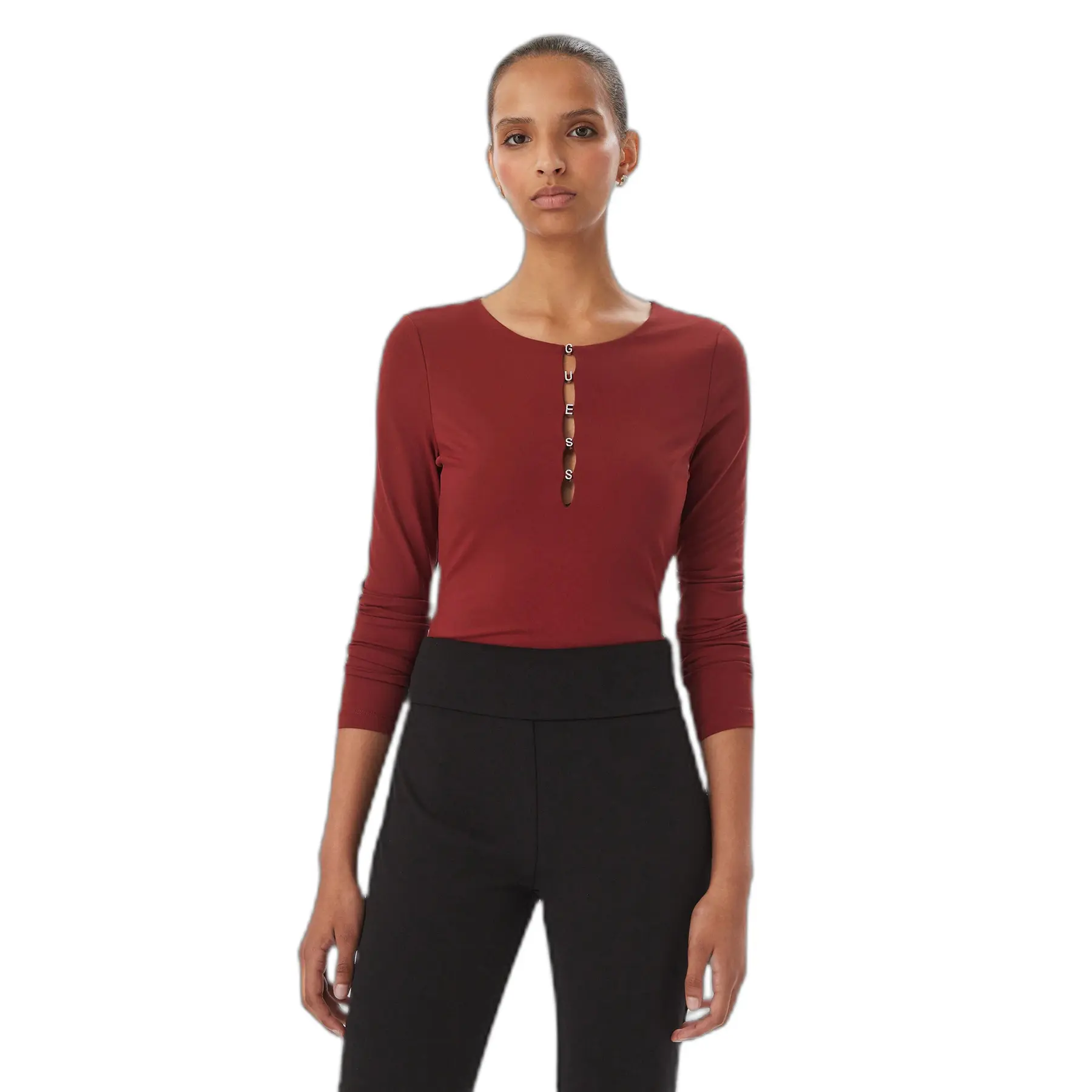 Body manches longues avec logo CN femme Guess Zanita