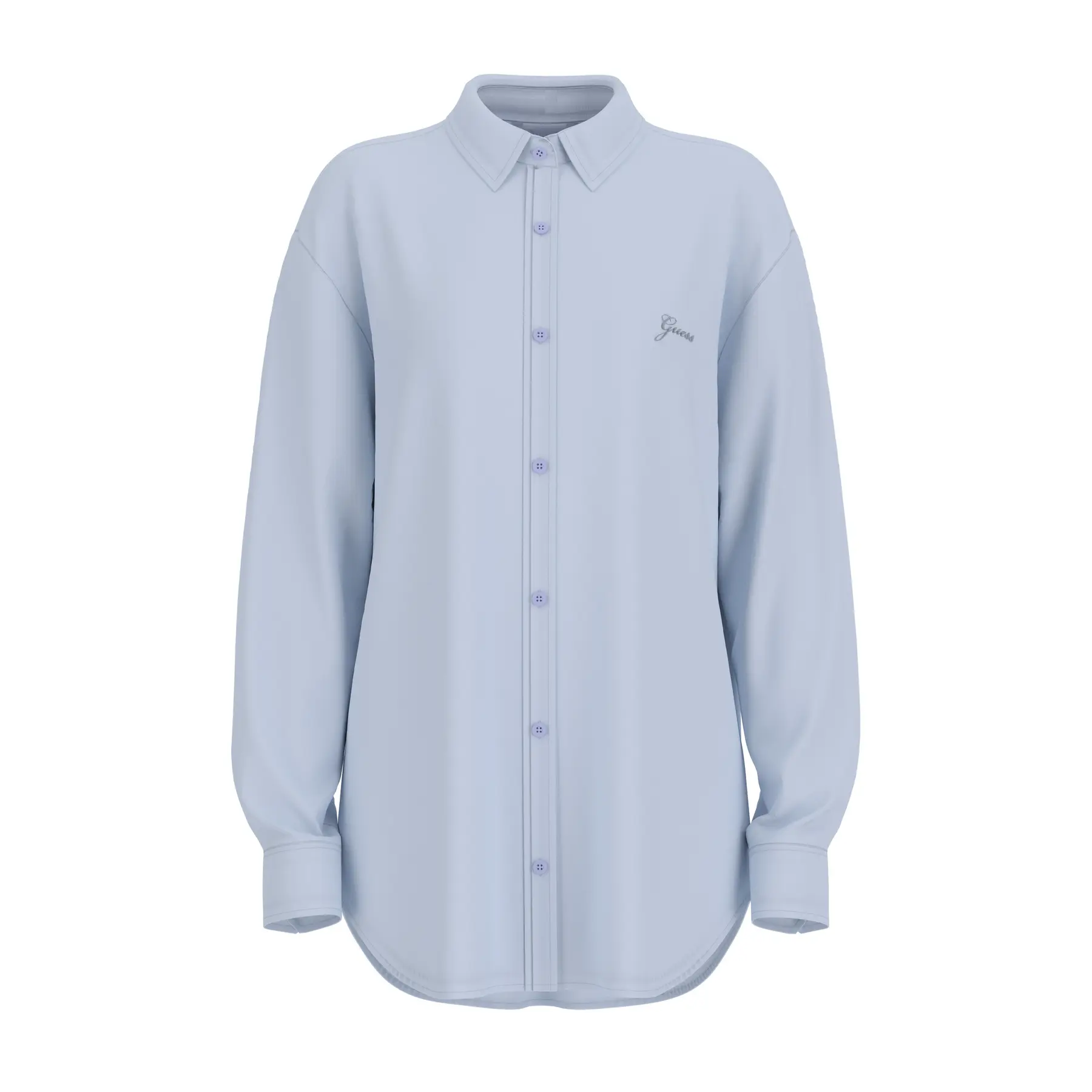 Camicia oversize a maniche lunghe in popeline donna Guess