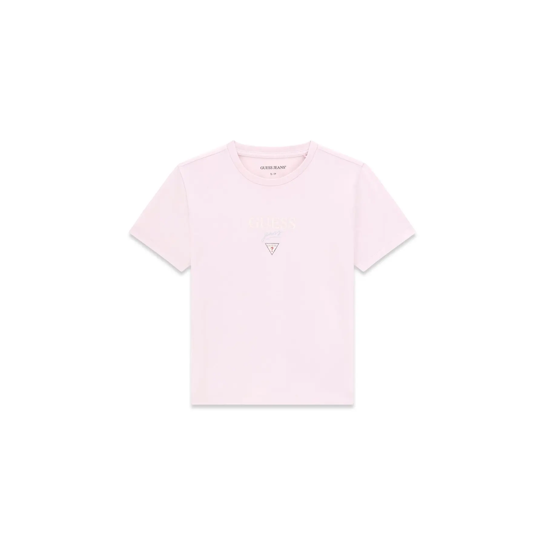 T-shirt donna con logo ricamato Guess