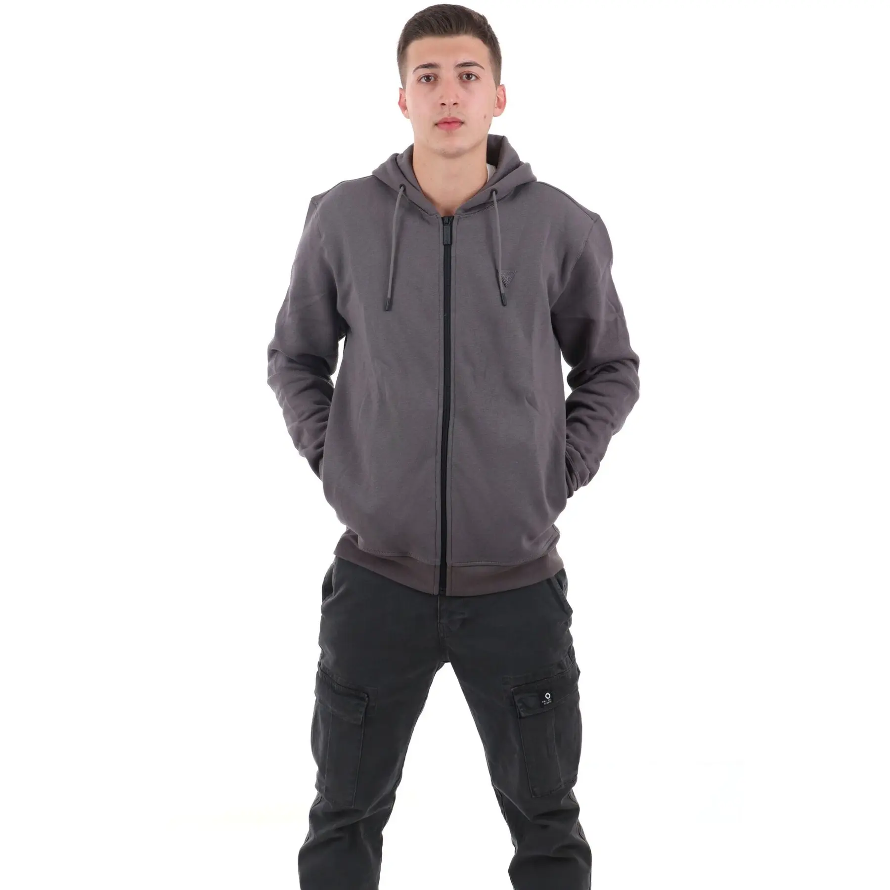 Felpa con cerniera a cappuccio Guess Aldwin