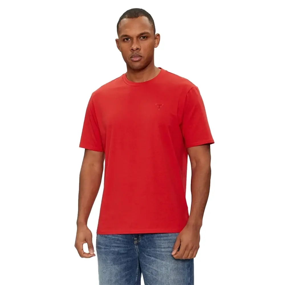 Guess Herren Rot T-Shirt Triangle G