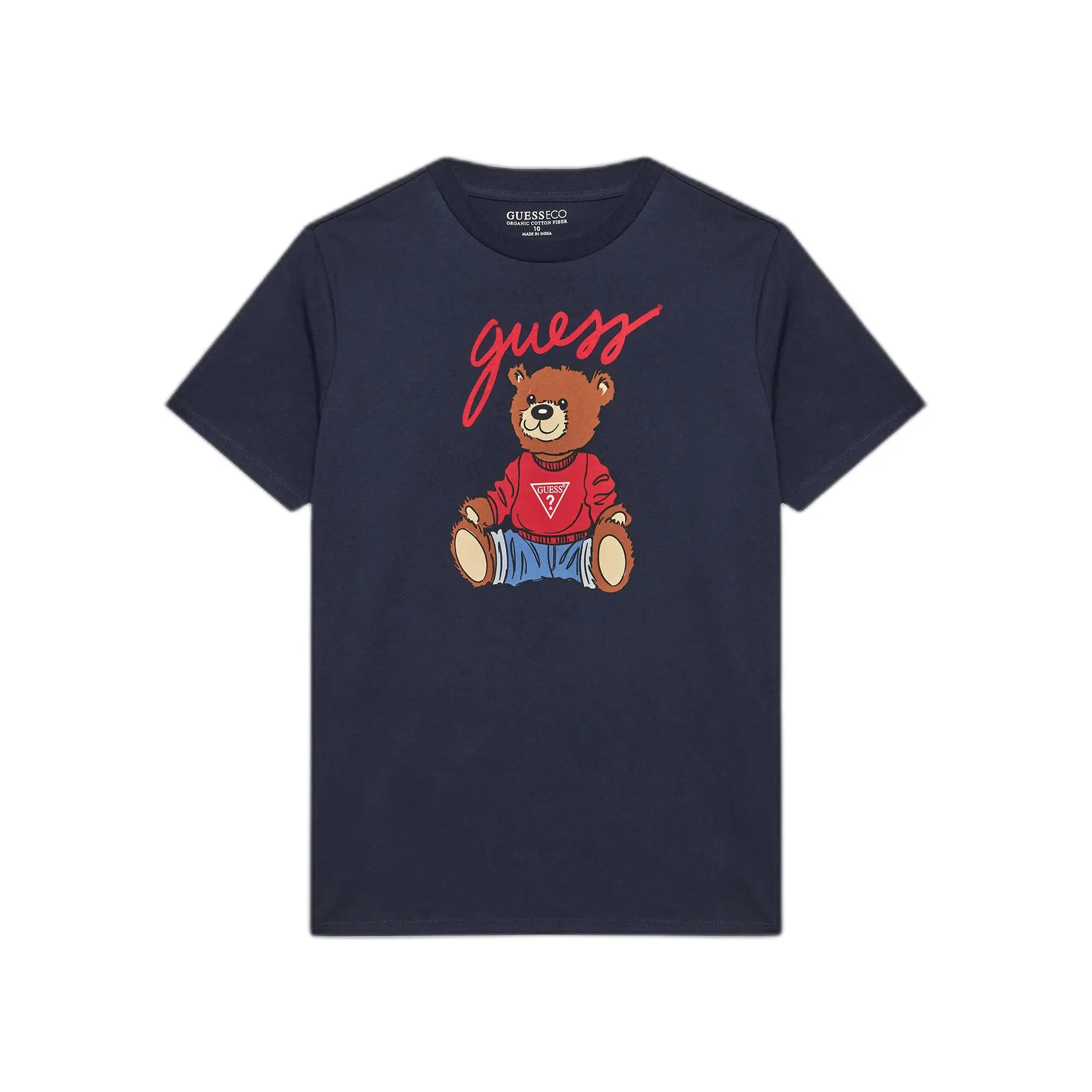 Guess Boys Blue Teddy Bear T-Shirt Navy - Size 8 Years Kids - Image 2