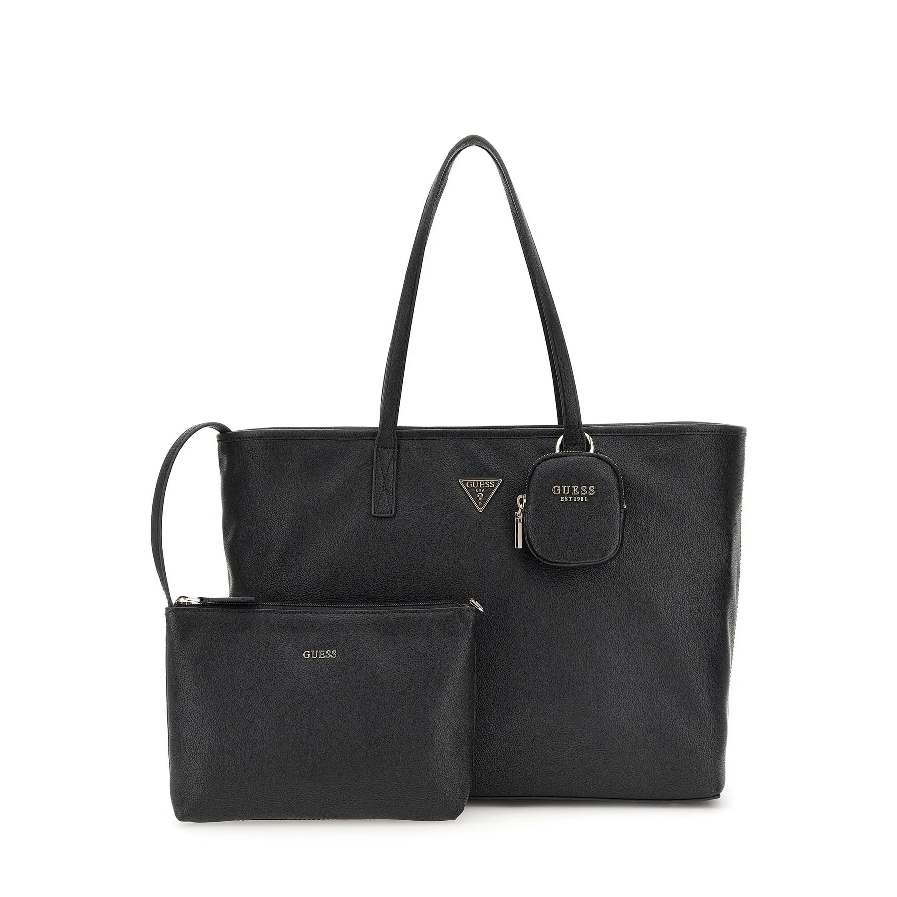 Guess Women's Black Tote Bag Power Play Ii Tech Large