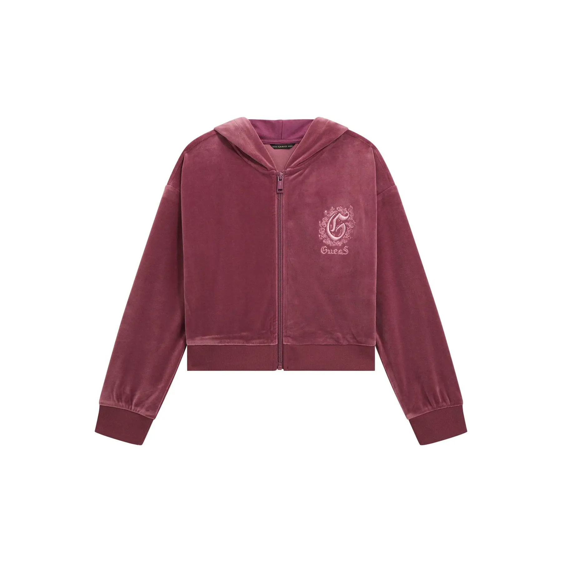 Felpa con cerniera a cappuccio da bambina Guess