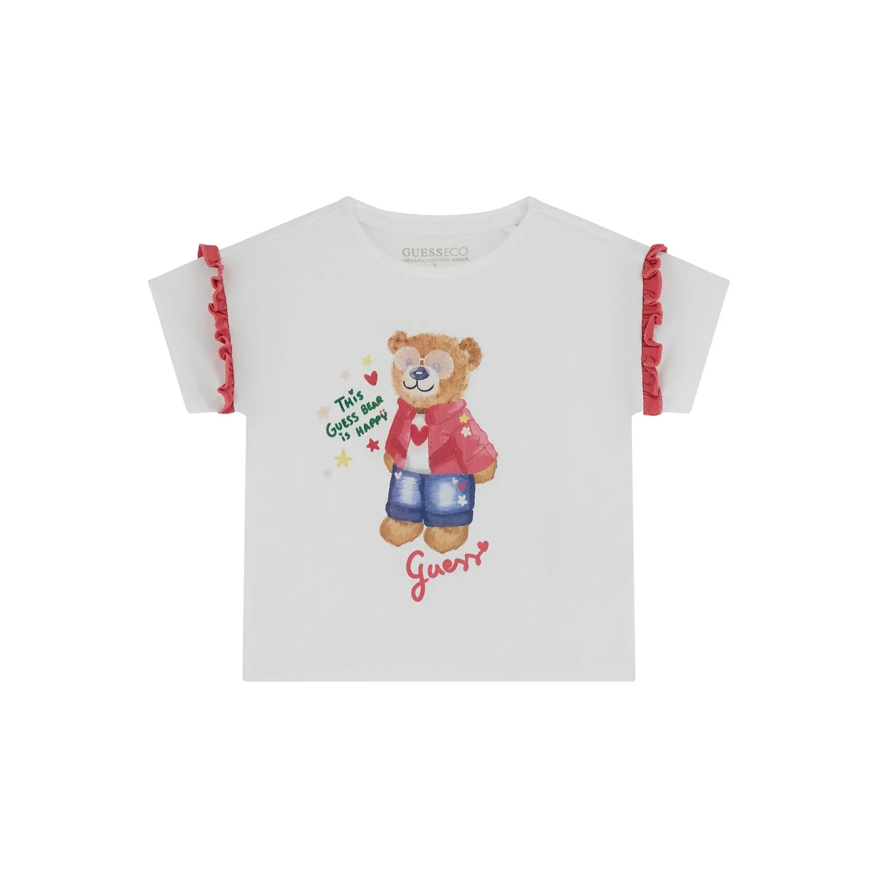 T-shirt da bambina Guess pure white 8