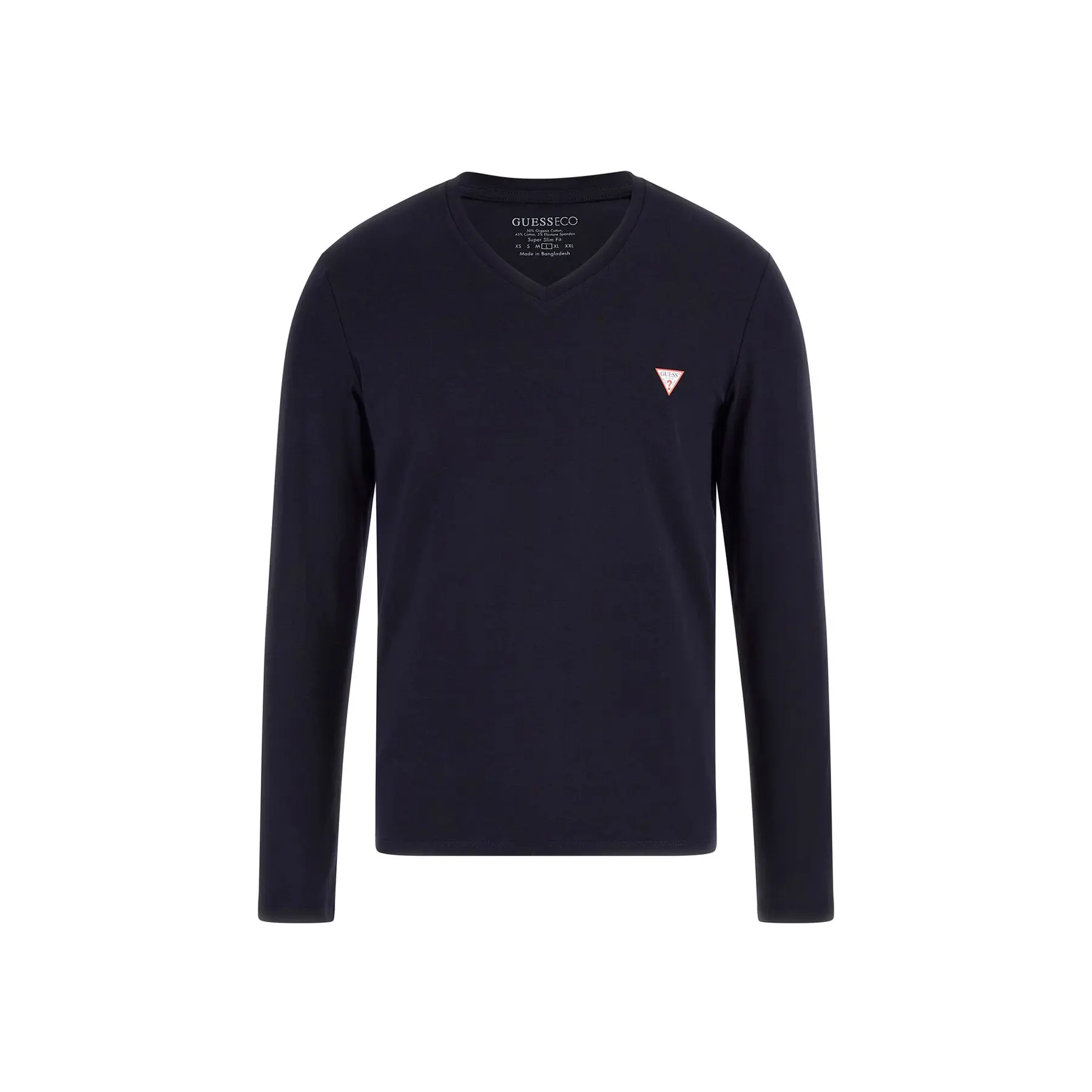T-shirt maniche lunghe con scollo a V Guess Core
