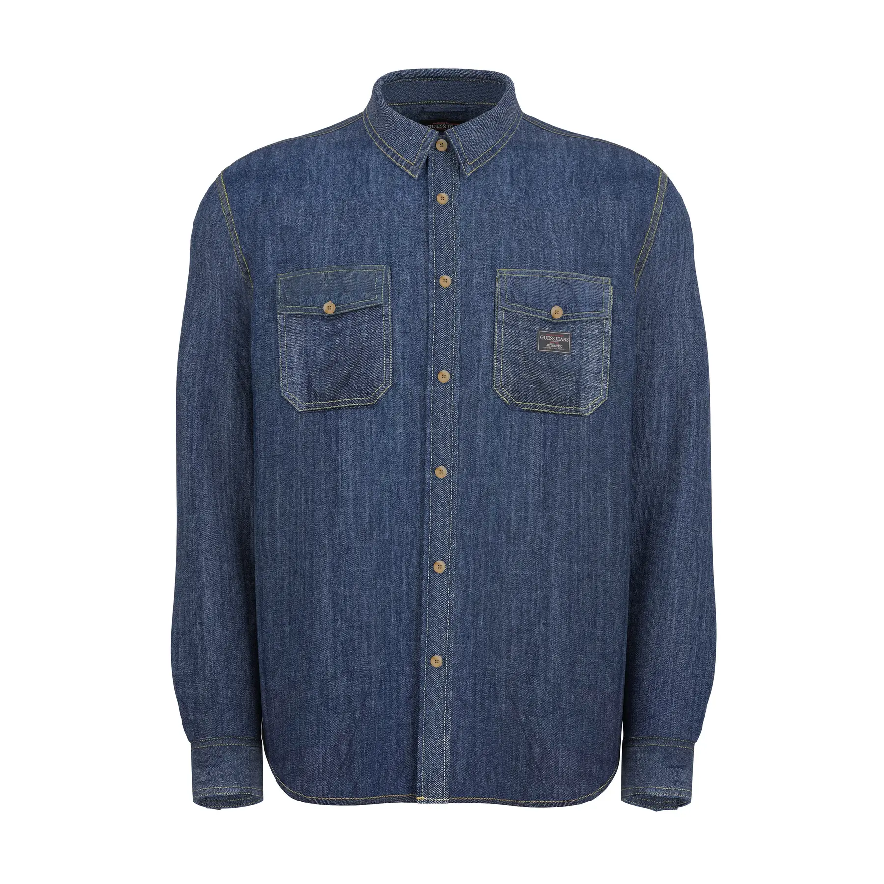 Guess Herren Blau Hemd Gj Regular