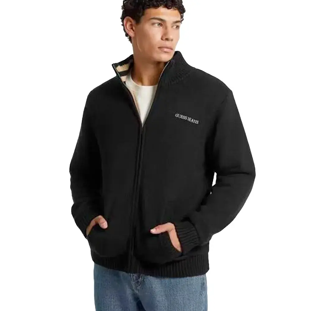 Guess Uomo Nero Gilet Sintetico Maglia - Immagine 2