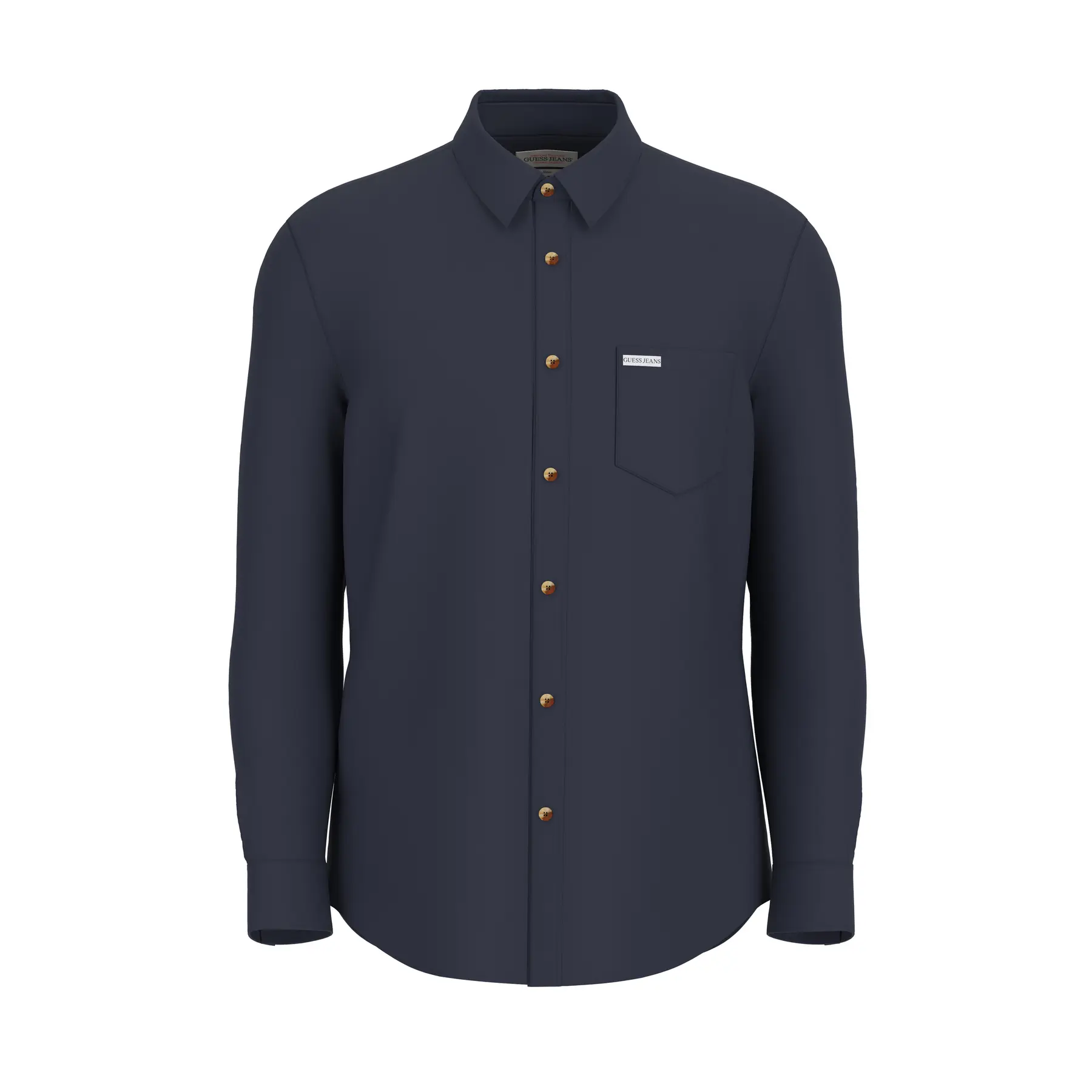Camicia slim a maniche lunghe con tasca Guess
