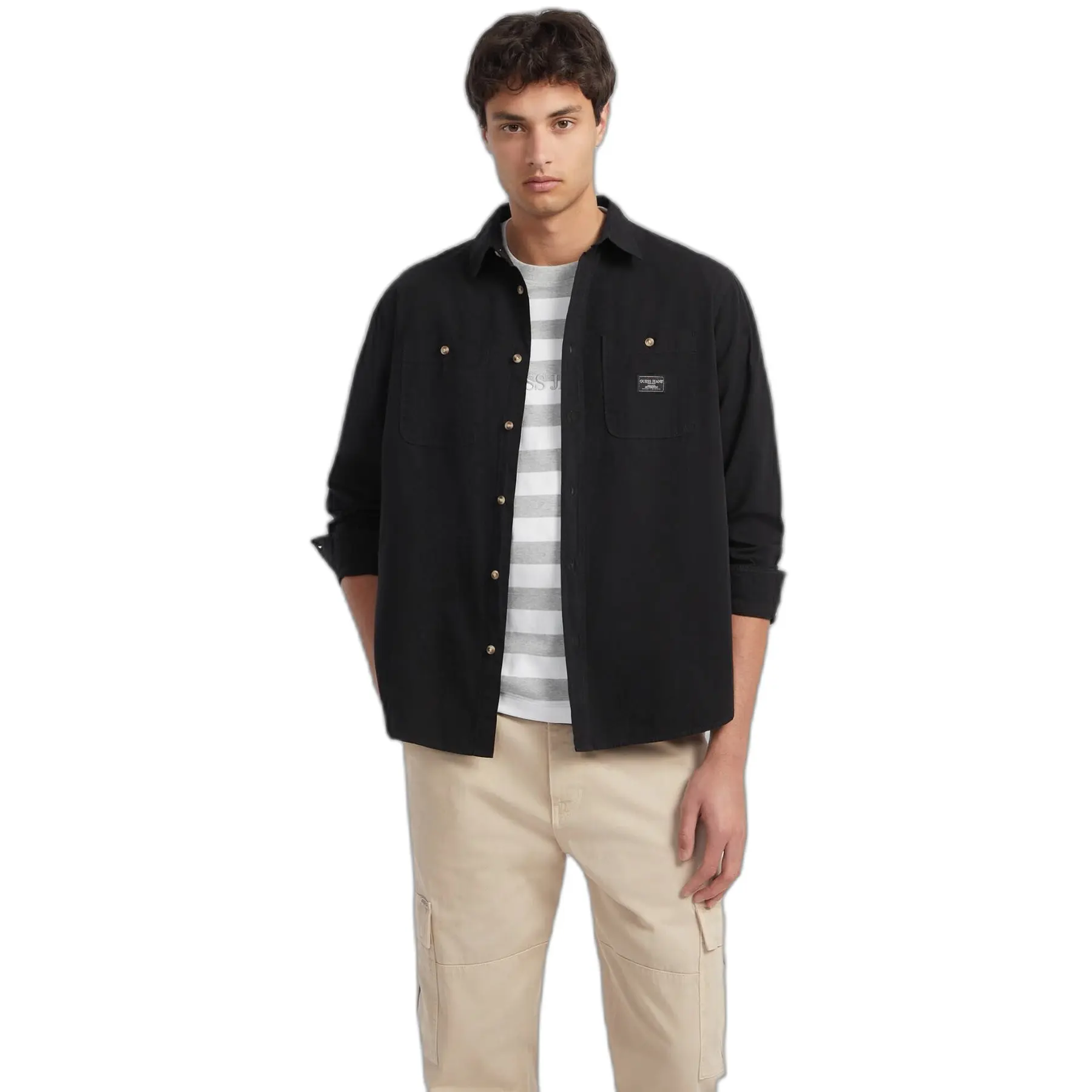 Guess Herren Schwarz Hemd Gj Reg