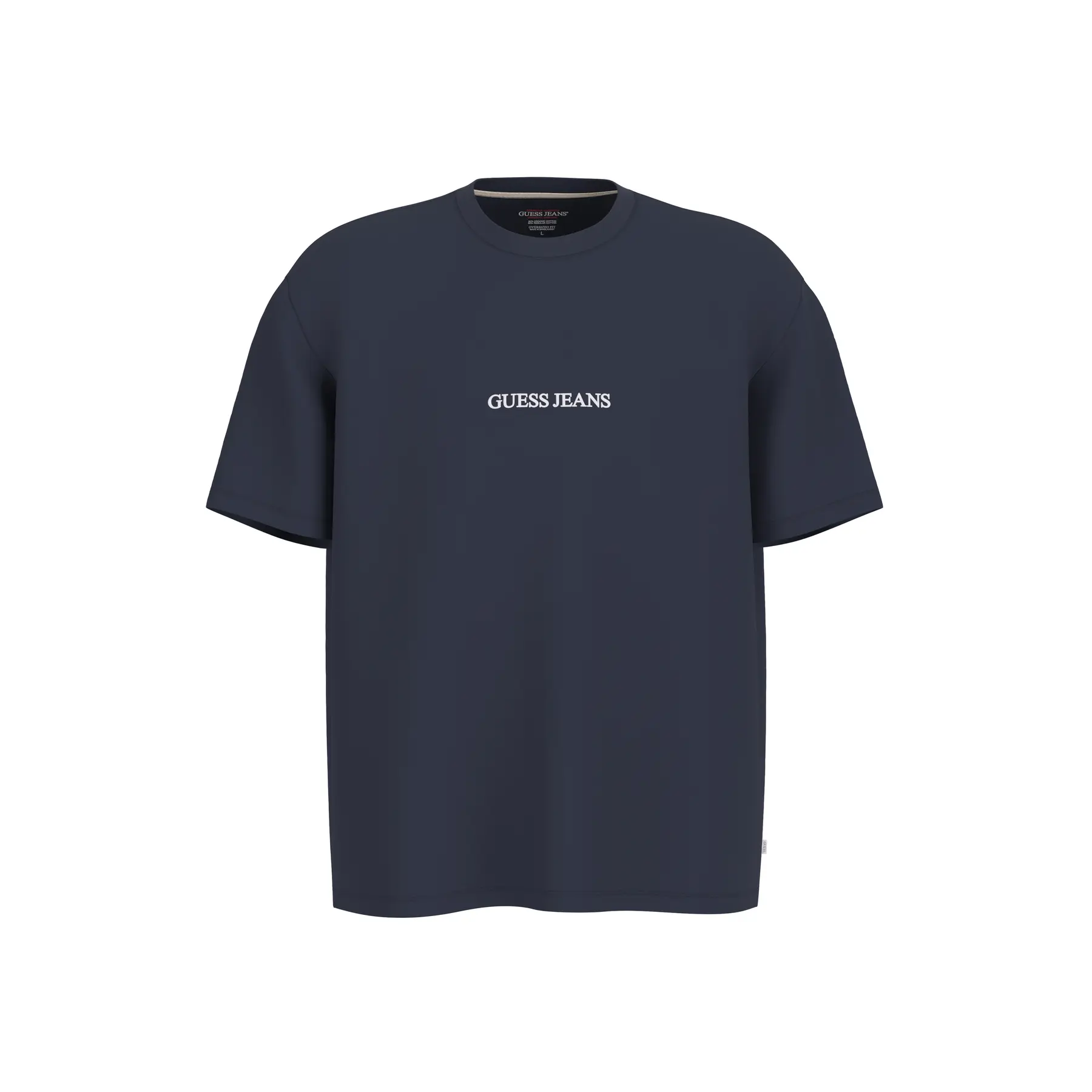 Guess Herren Blau T-Shirt Mit Gj-Logo