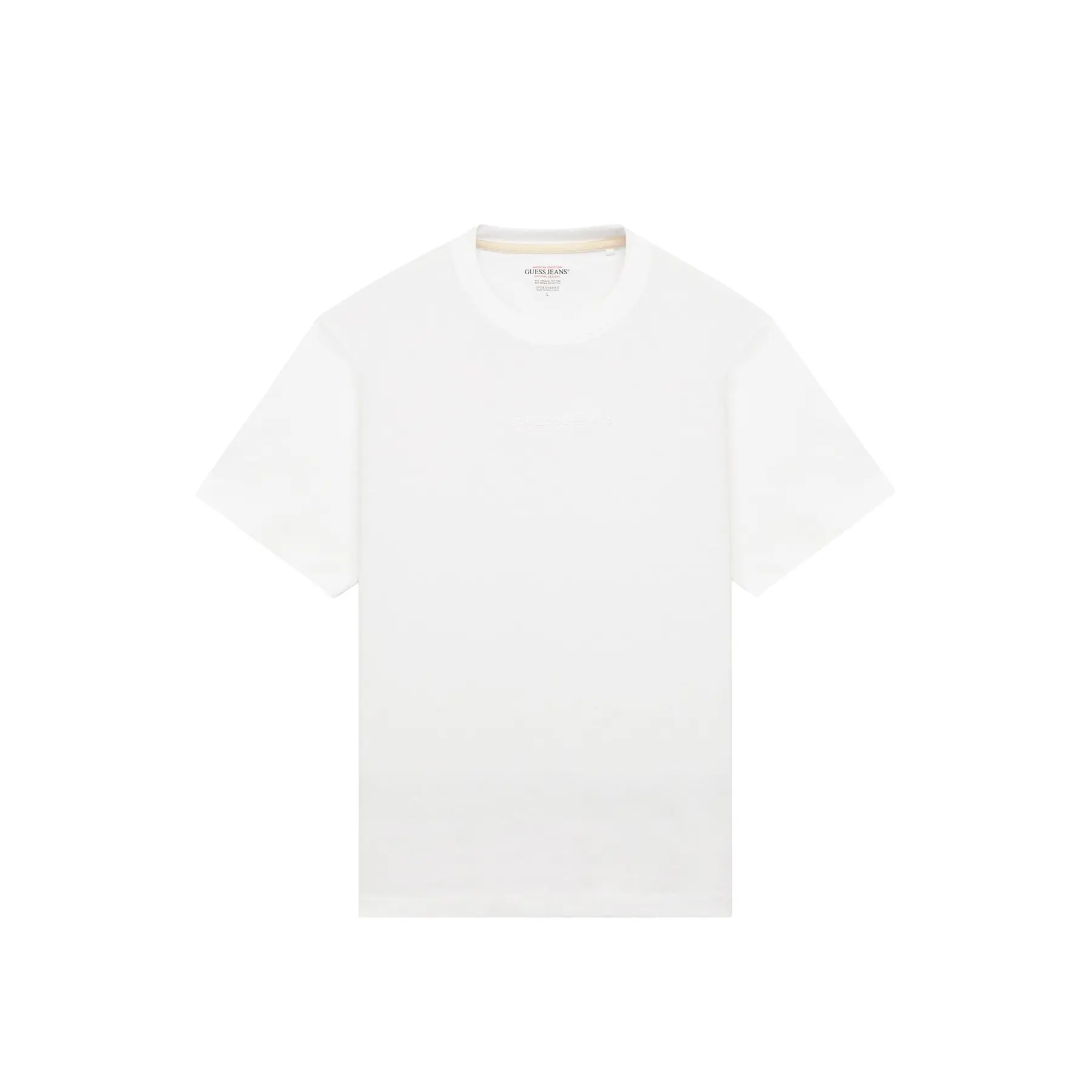 Guess Uomo Bianco T-Shirt Con Logo Gj