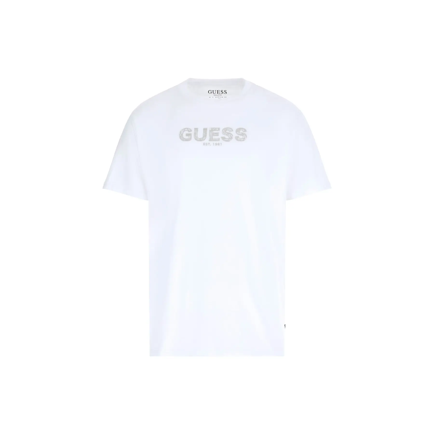 T-shirt basic con logo ricamato Guess