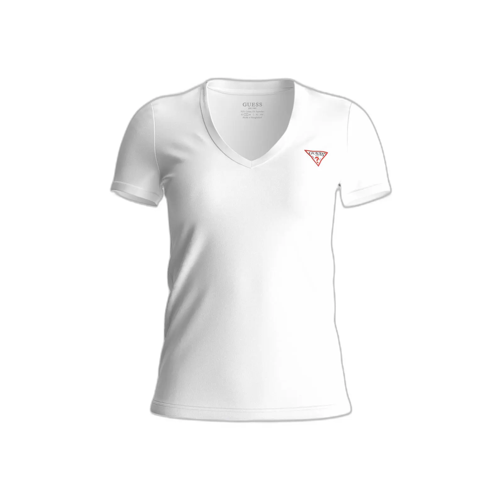 Maglietta donna con scollo a V Guess Mini Triangle