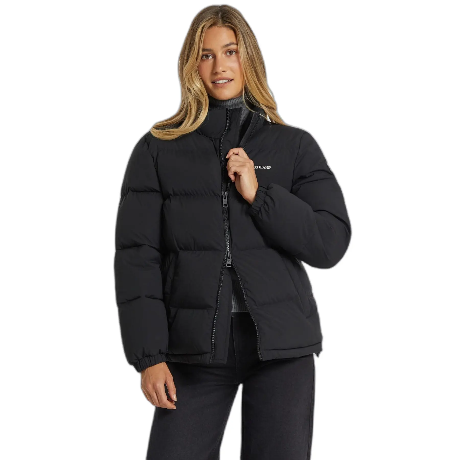 Guess Damen Schwarz -Daunenjacke Gj Reg