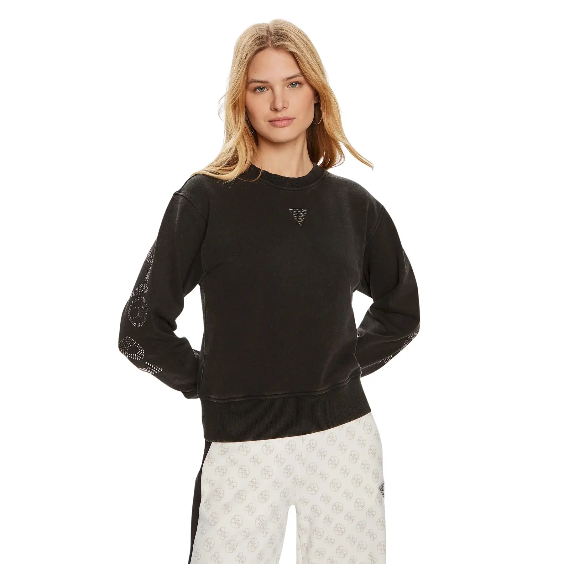 Guess Damen Schwarz Sweatshirt Big