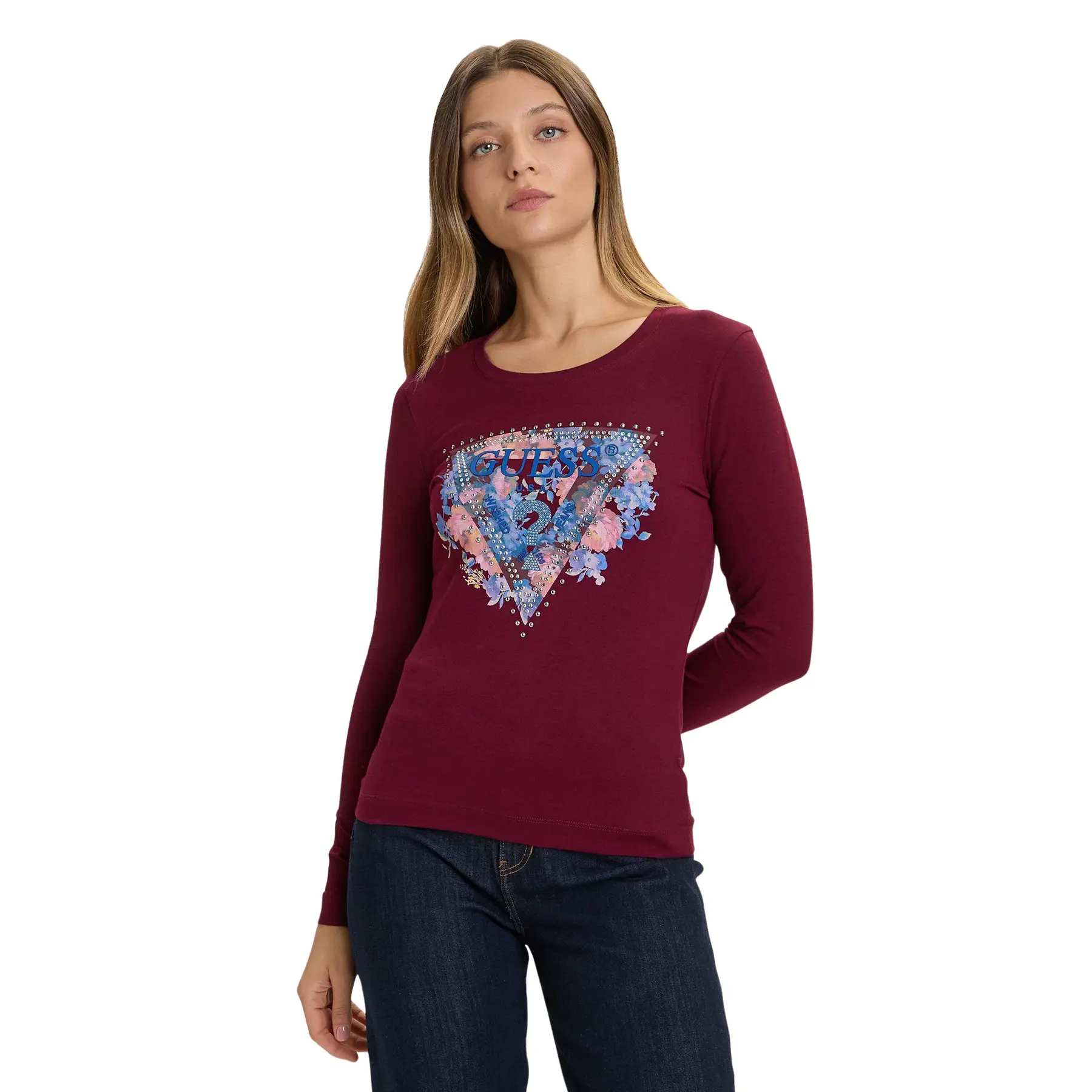 T-Shirt Guess Peony Triangle