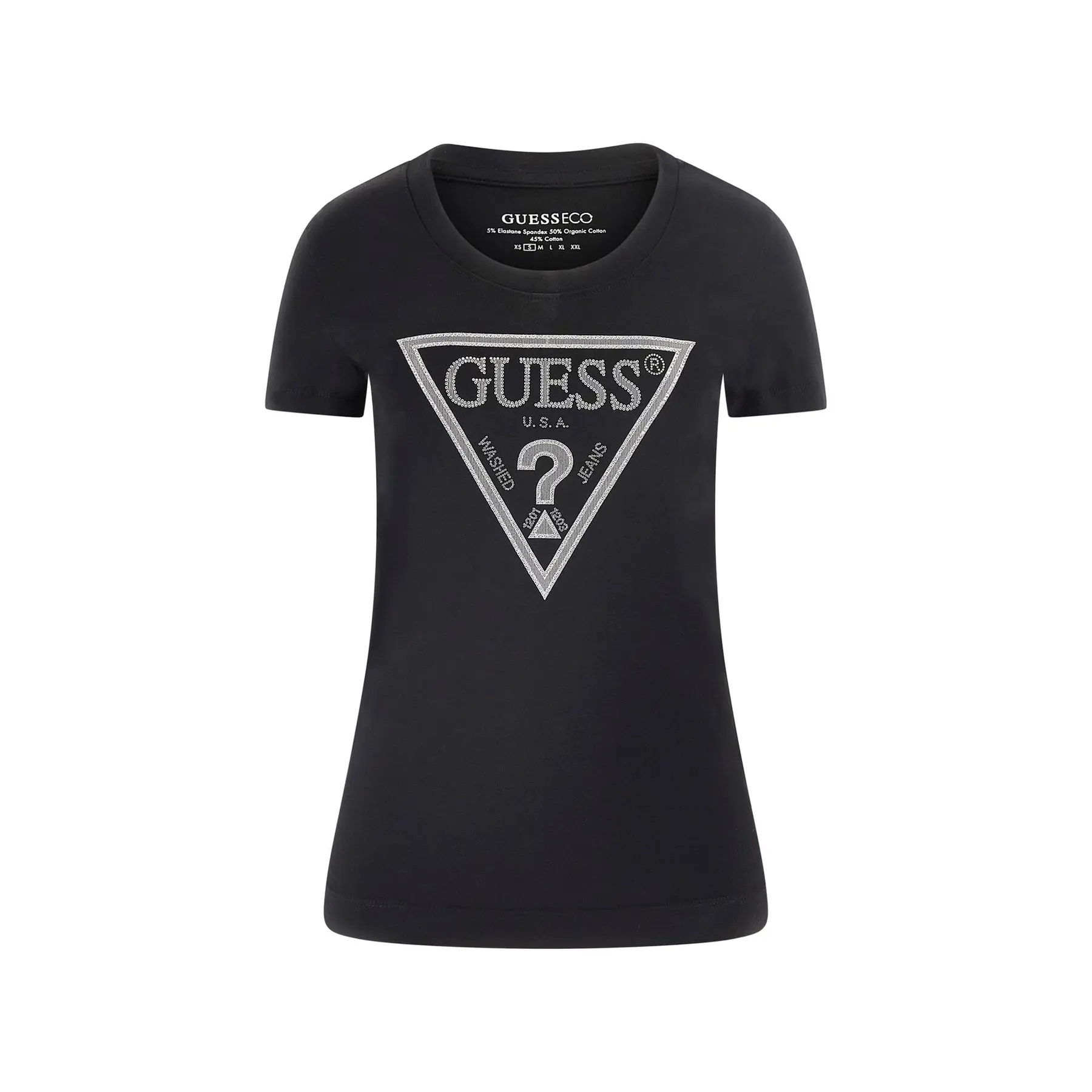 T-shirt da donna Guess CN Shiny Triangle