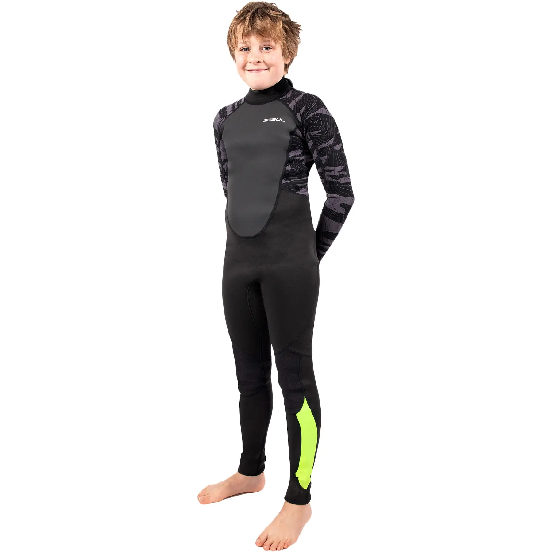 Langarmanzug Kinder GUL Response Flatlock 3/2 Back-Zip
