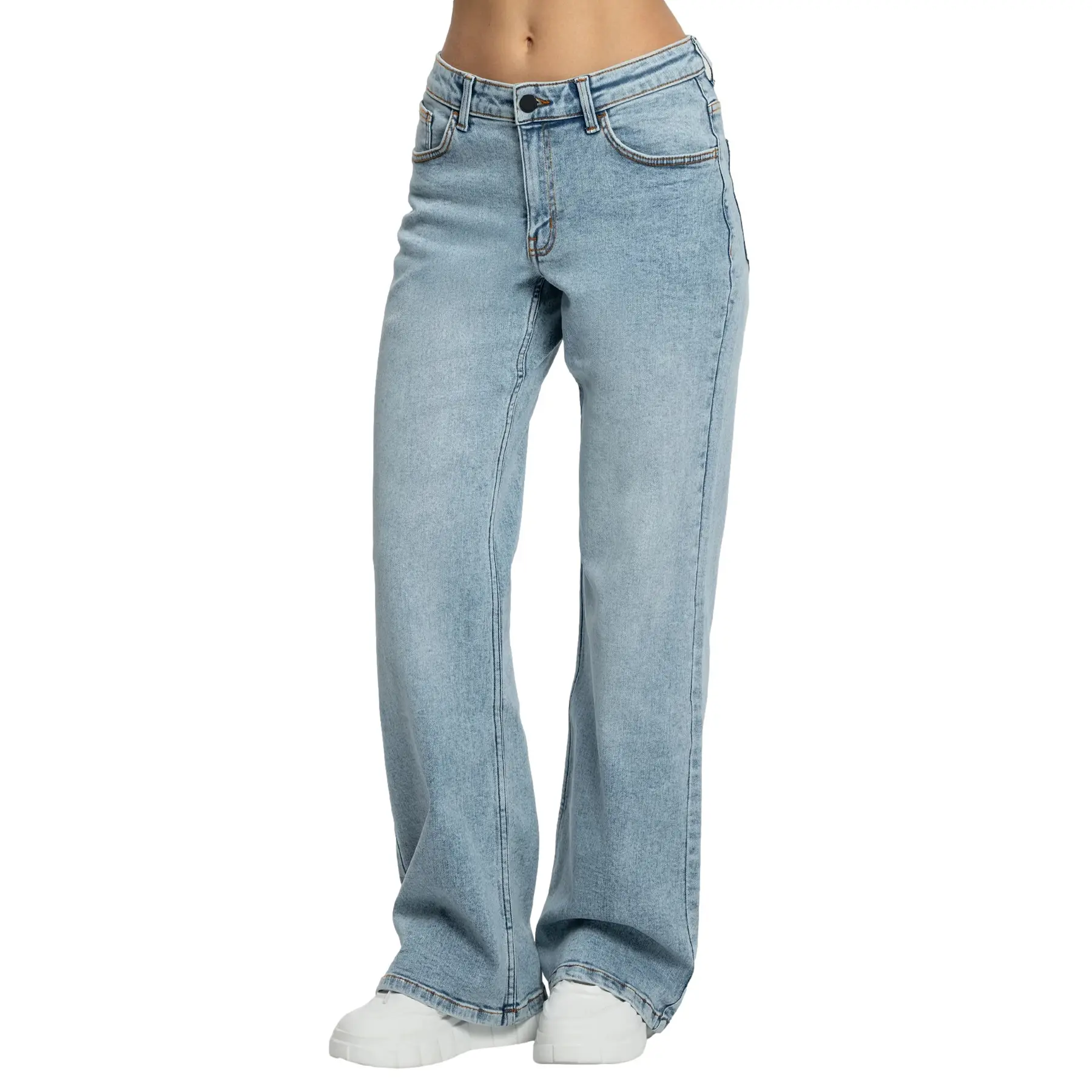 Jeans a gamba larga lunghi donna