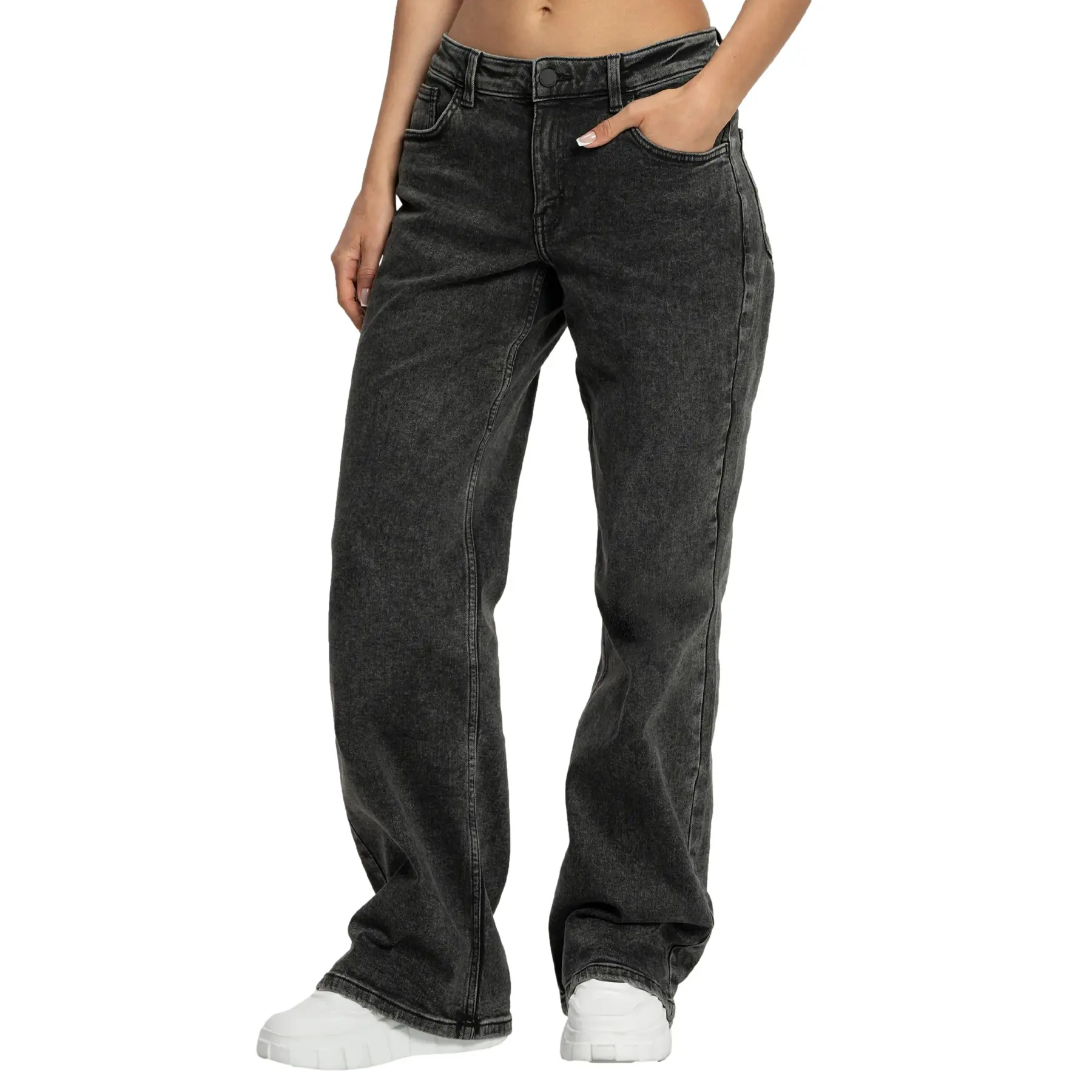 Jeans a gamba larga lunghi donna