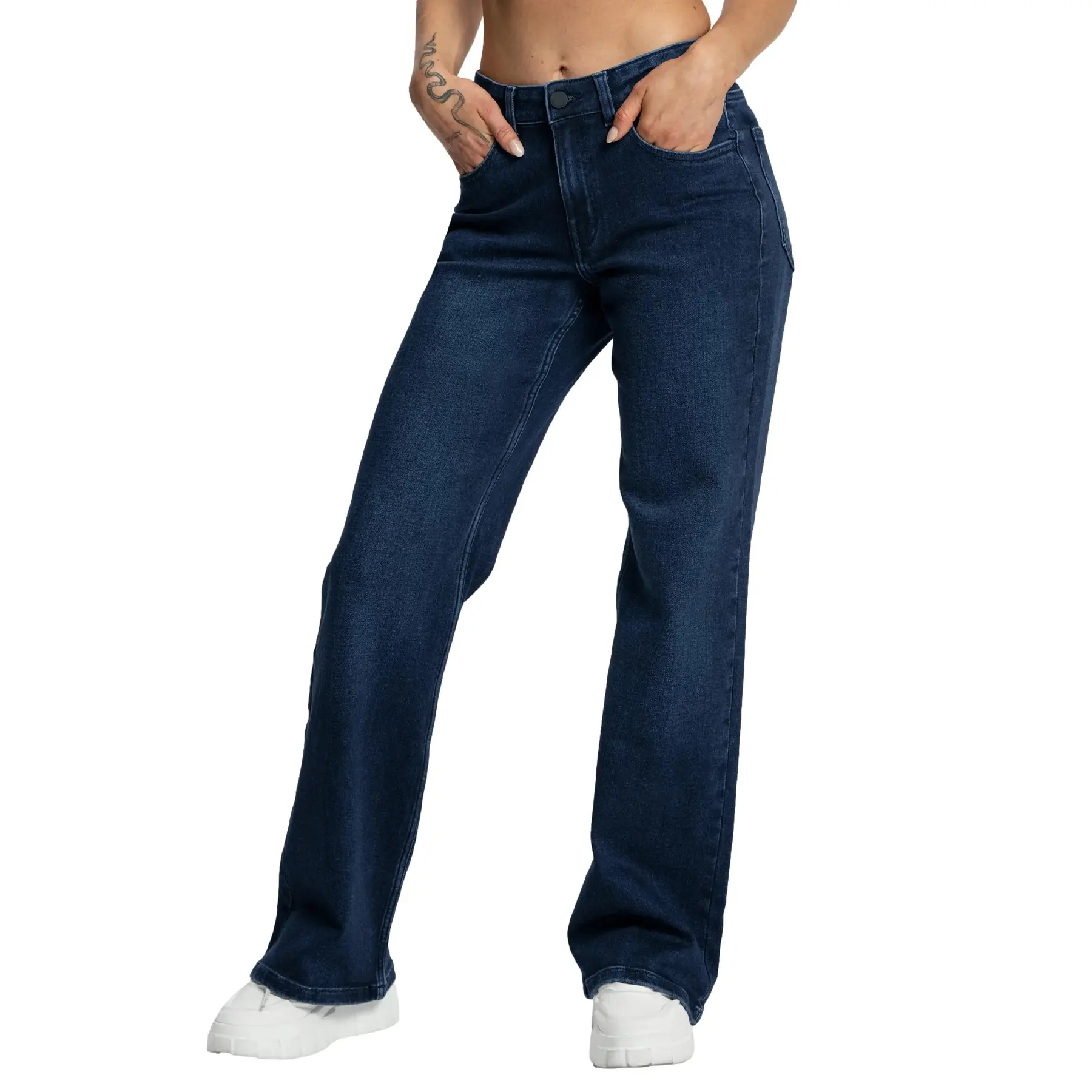 Jeans a gamba larga donna