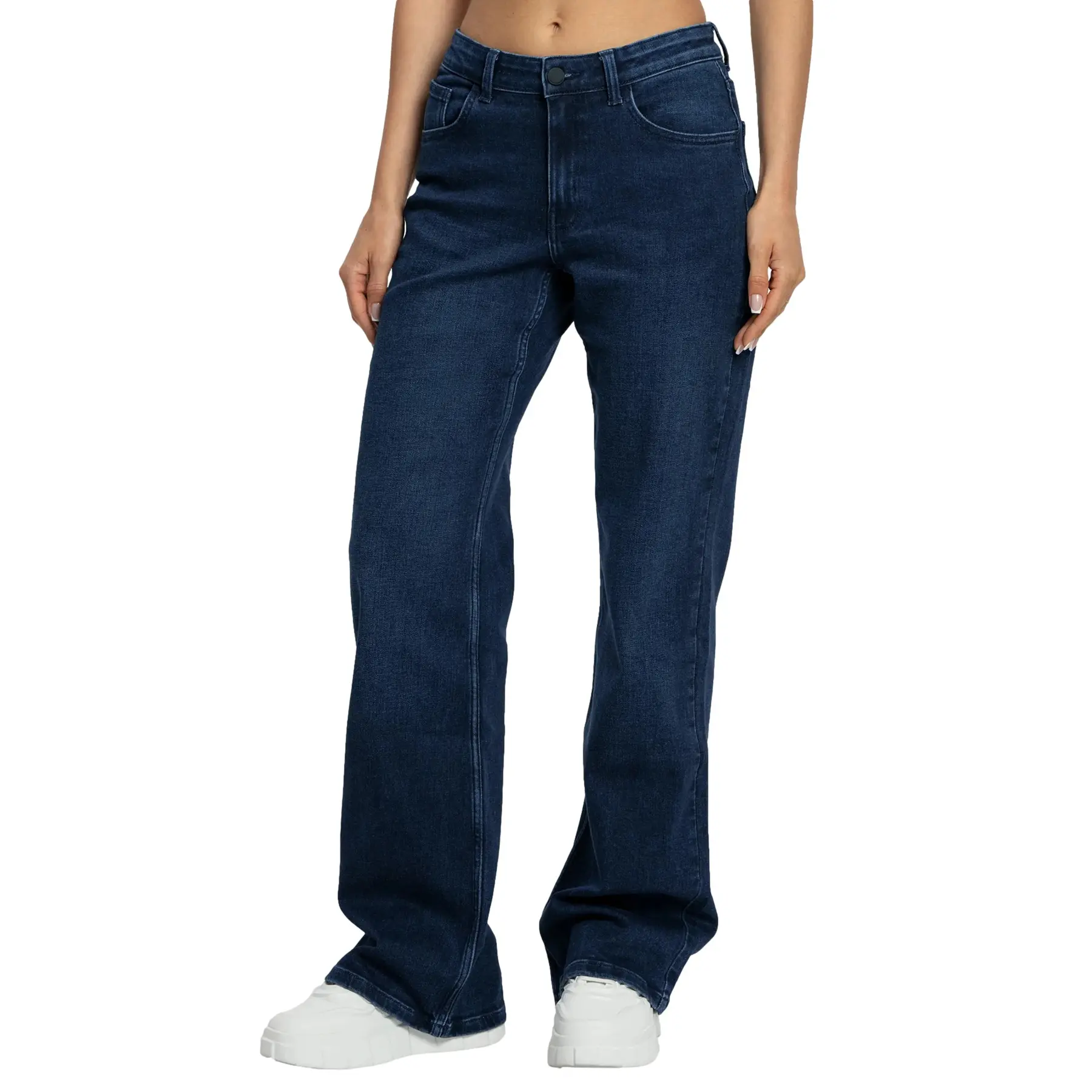 Jeans a gamba larga lunghi donna