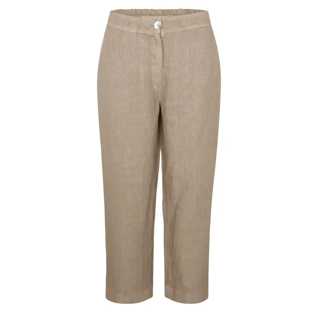 Pantaloni curve in lino donna Haris Cotton