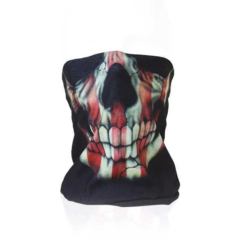 Bedrukte motor choker Harisson US Skulls