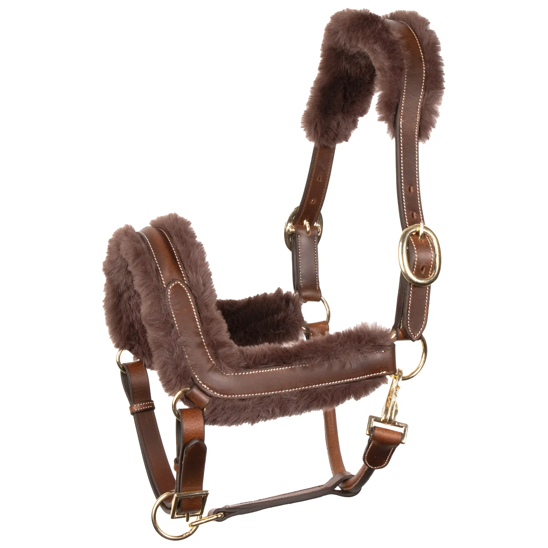 Licol pour cheval en cuir anatomique Harry's Horse Furry Matt