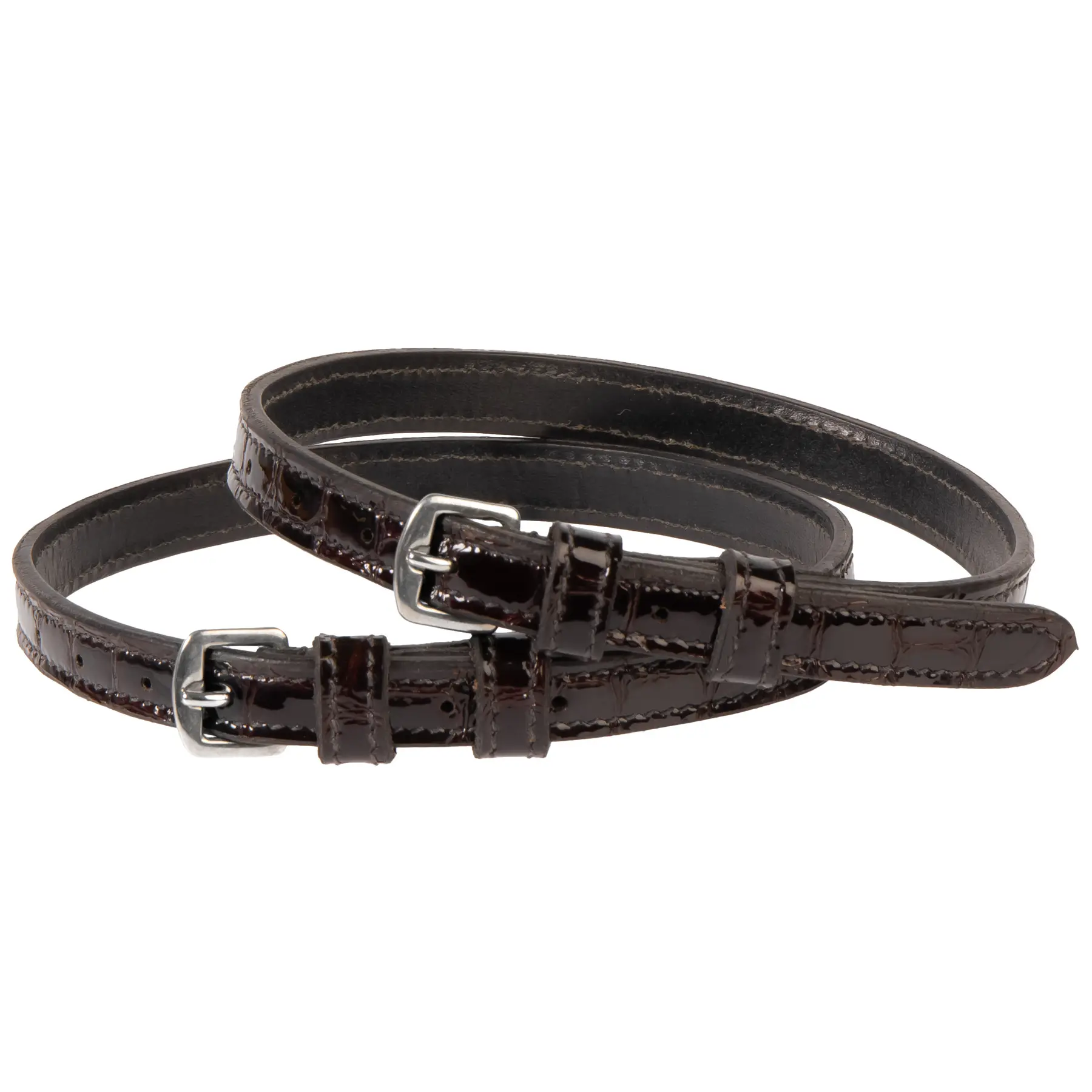 Lanières d'éperons en cuir Harry's Horse Croco
