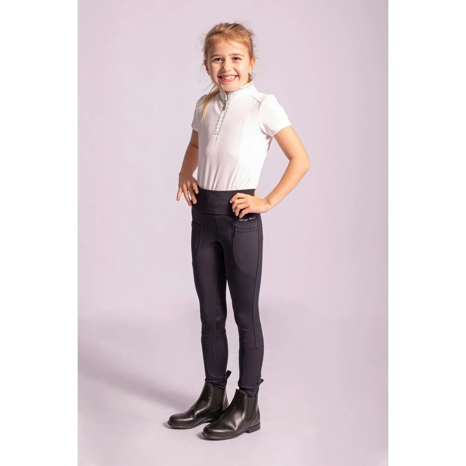 Girls' full grip riding leggings Harry's Horse Rookie