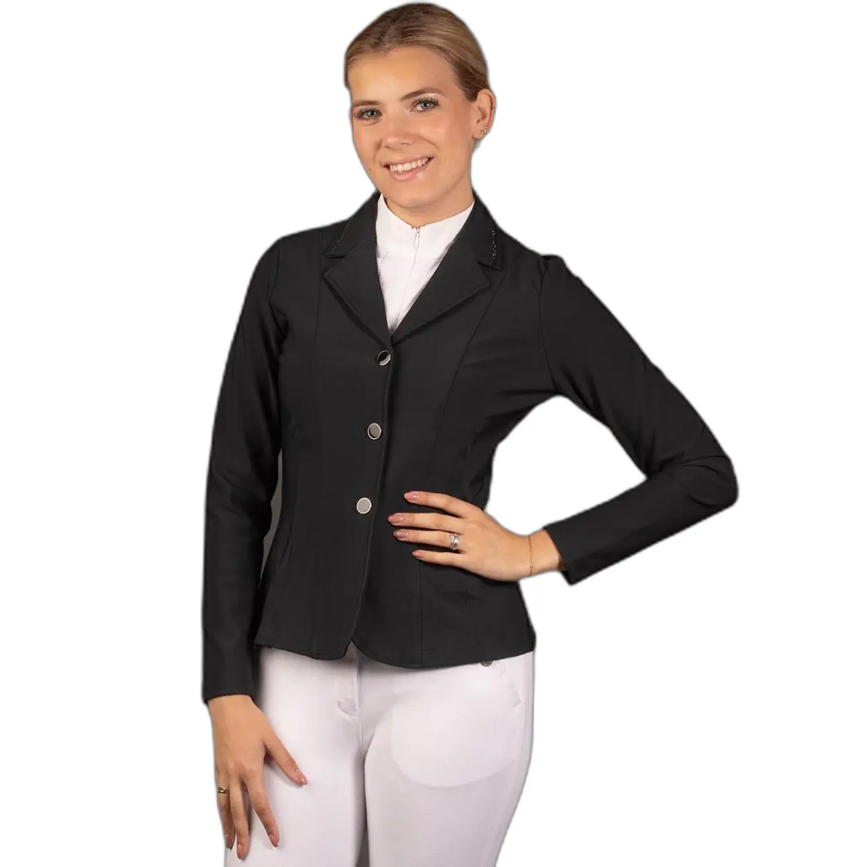 Mädchen-Wettkampfjacke Harry's Horse Onyx