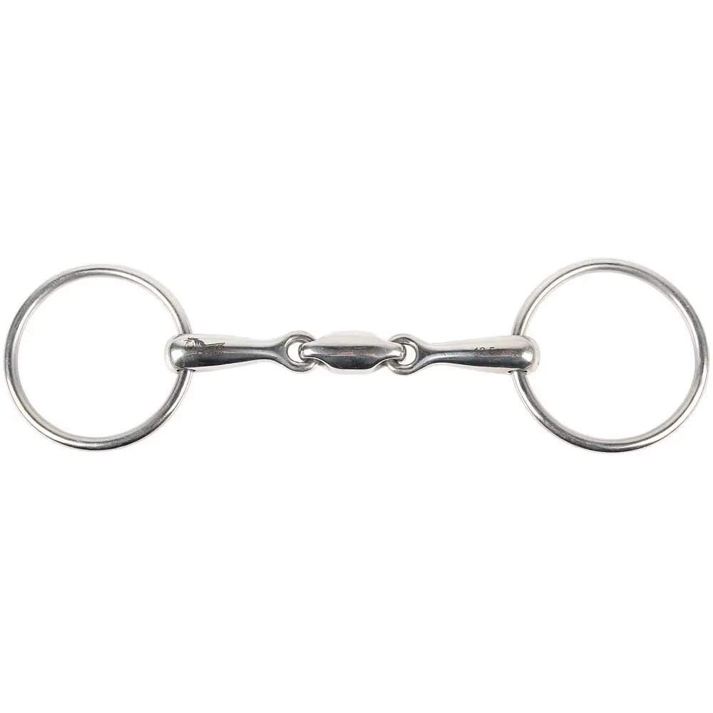 Two-ring snaffle bit for double break horse Harry's Horse