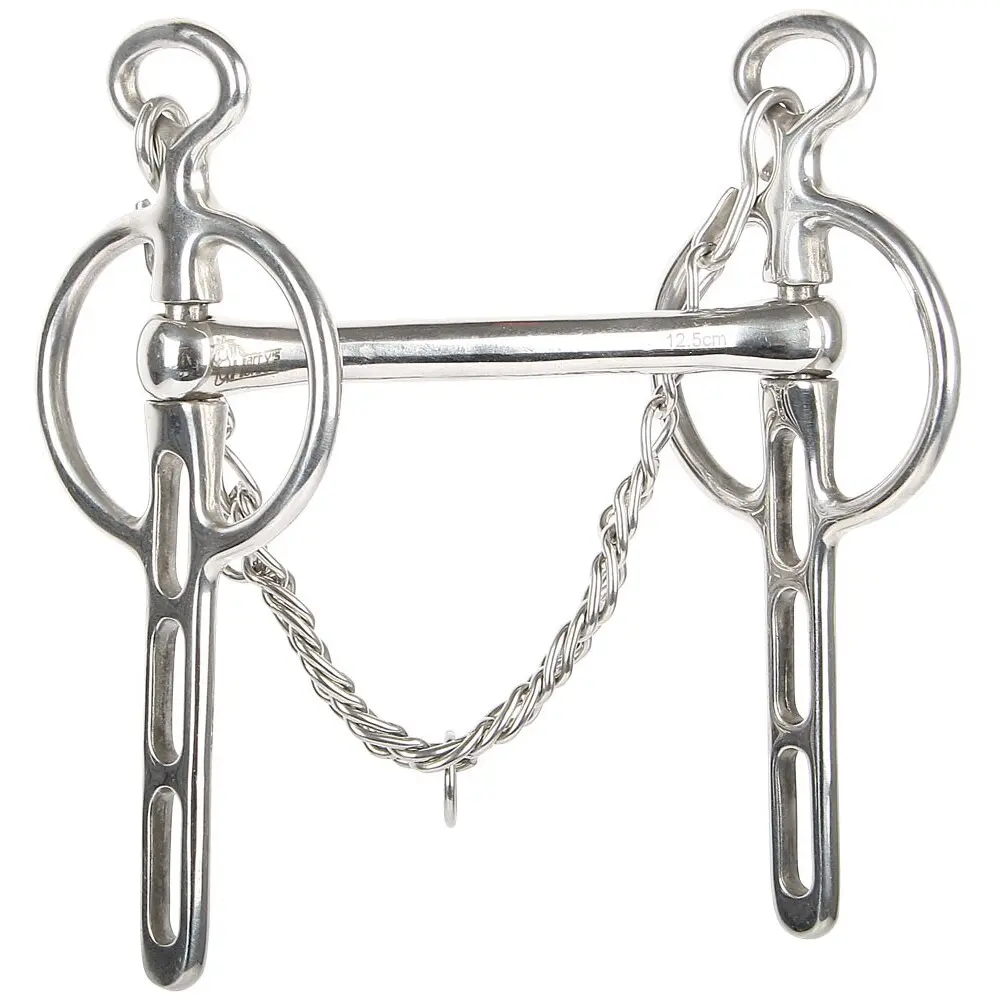 Ganascia Liverpool pour cheval avec 3 passages de rênes Harry's Horse 15 mm