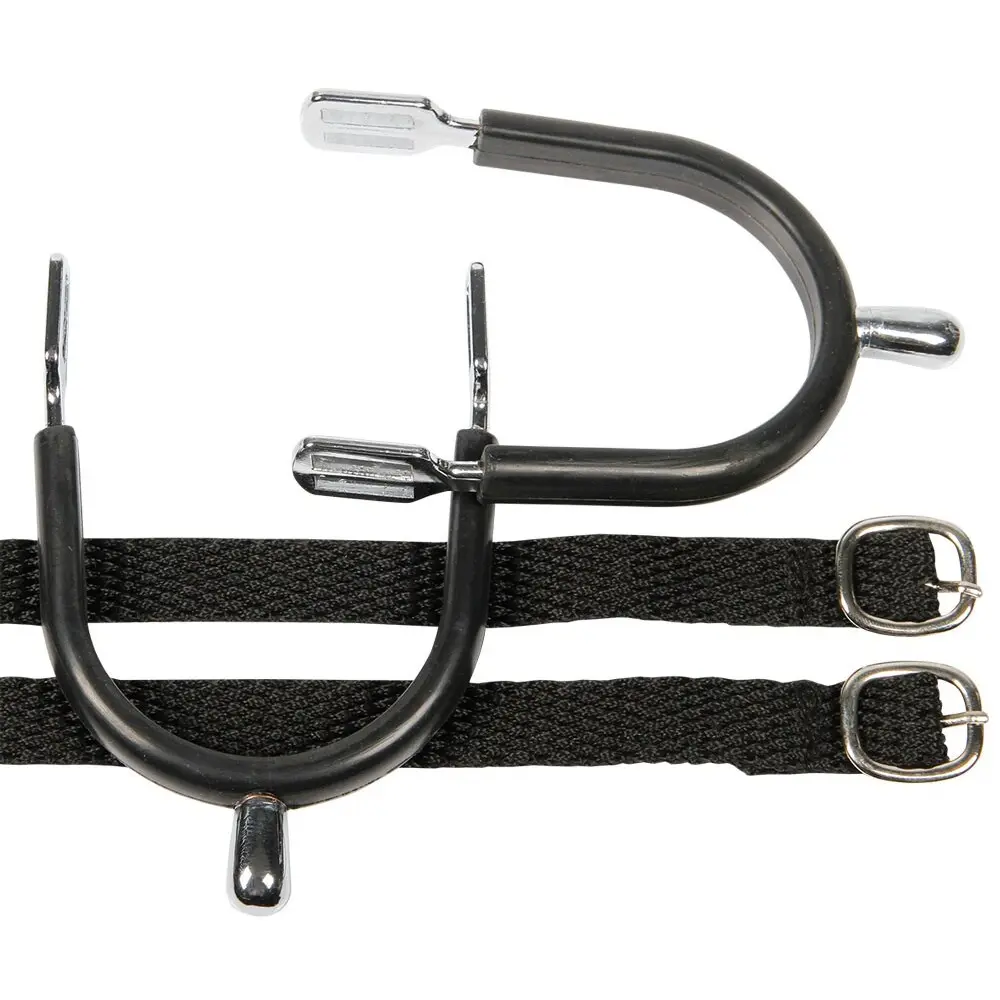 sperone da equitazione in cromo e gomma con cinturino Harry's Horse