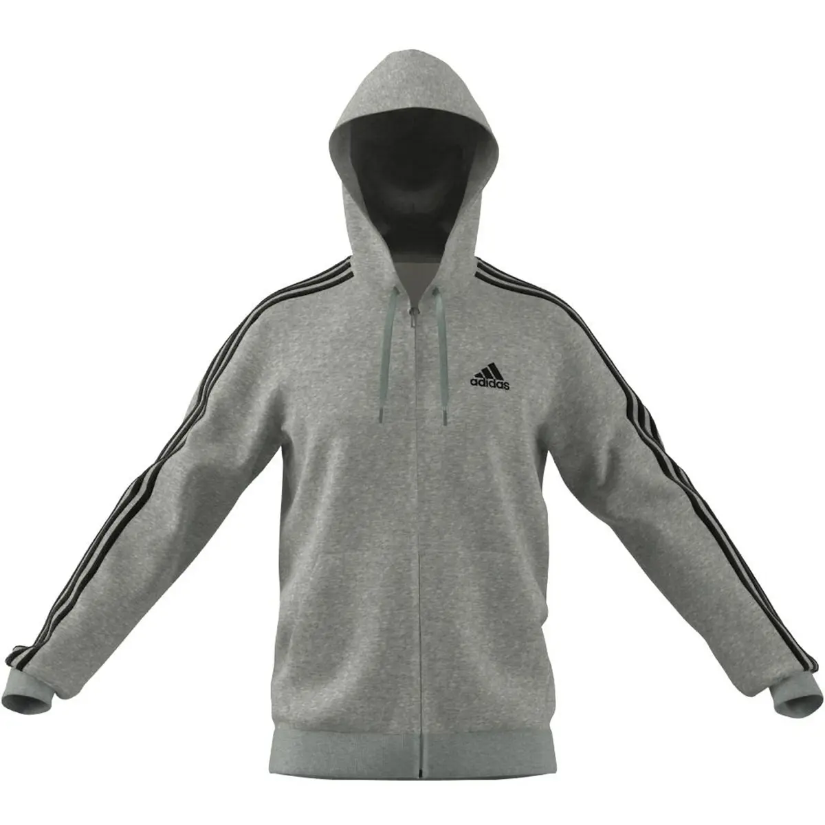 Hooded sweatshirt adidas Essentials Fleece 3-Bandes Full-Zip