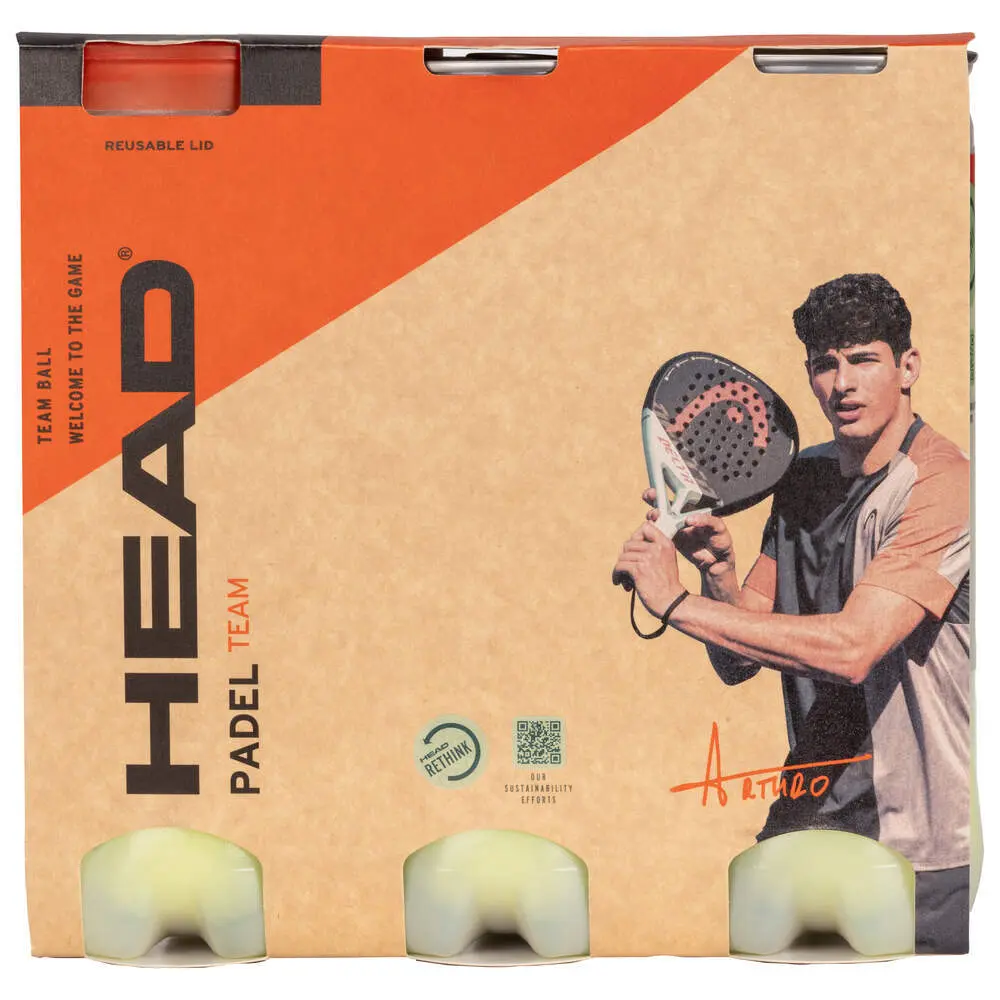 Tripacco di 3 palline da padel Head Team