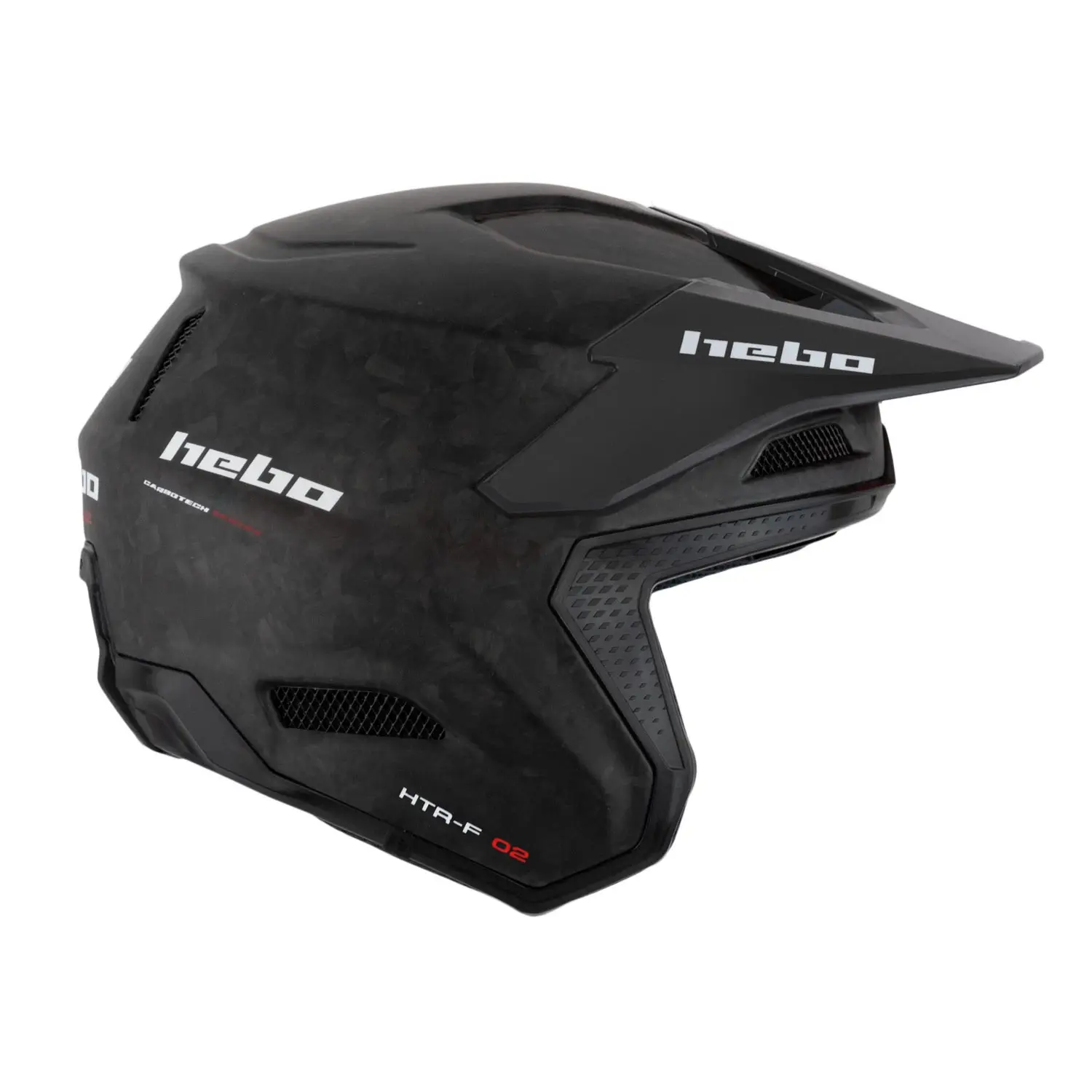Motorrad Trialhelm Hebo HTR C02 Carbon Forged Mate