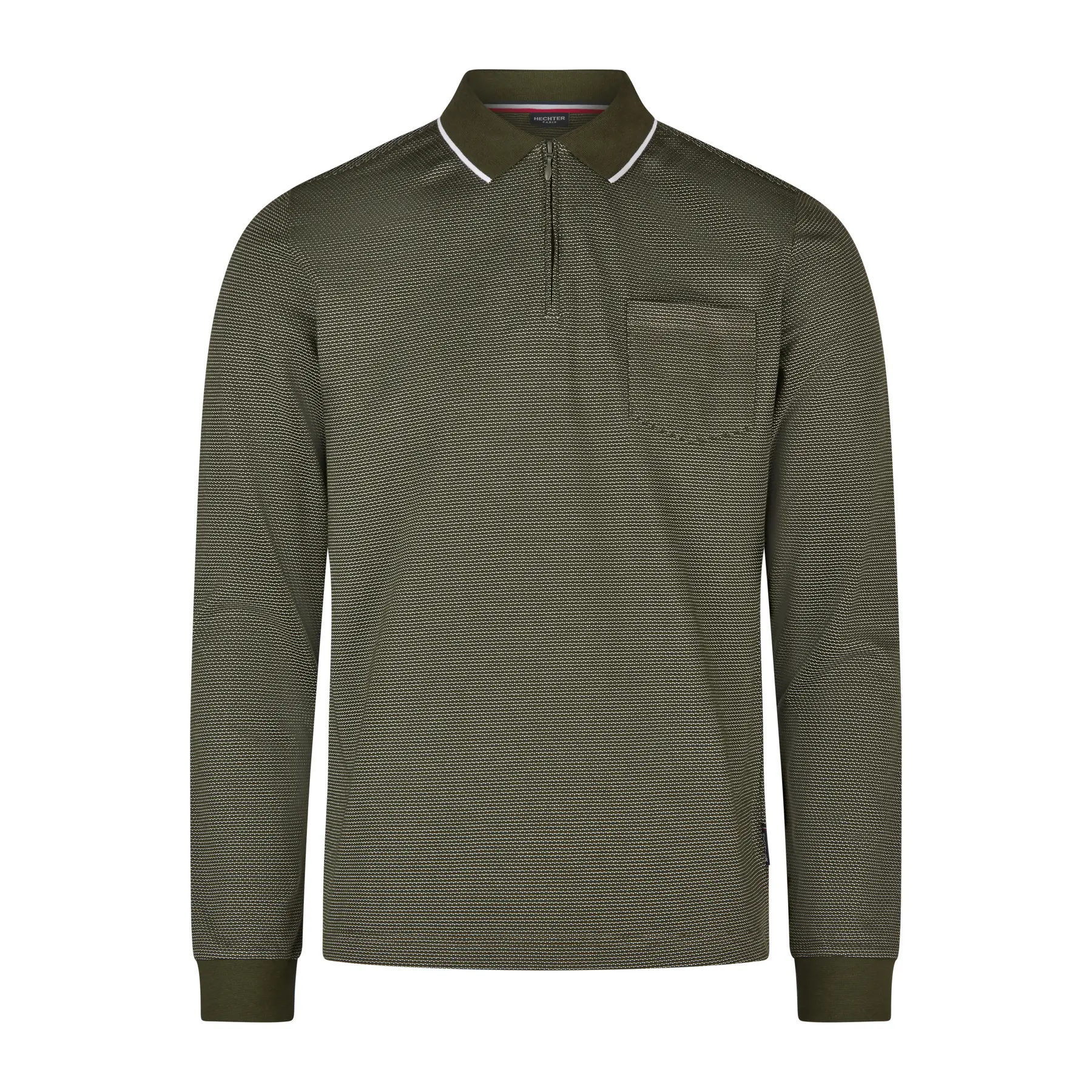 Polo-Shirt mit langen Ärmeln aus Jersey Hechter