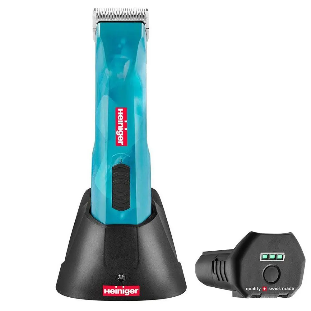 Heiniger Blau Rasenmäher 2 Batterien Opal