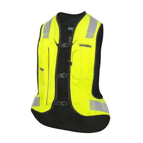 Gilet airbag per moto Helite E-Turtle 2 Hi-Vis Molex