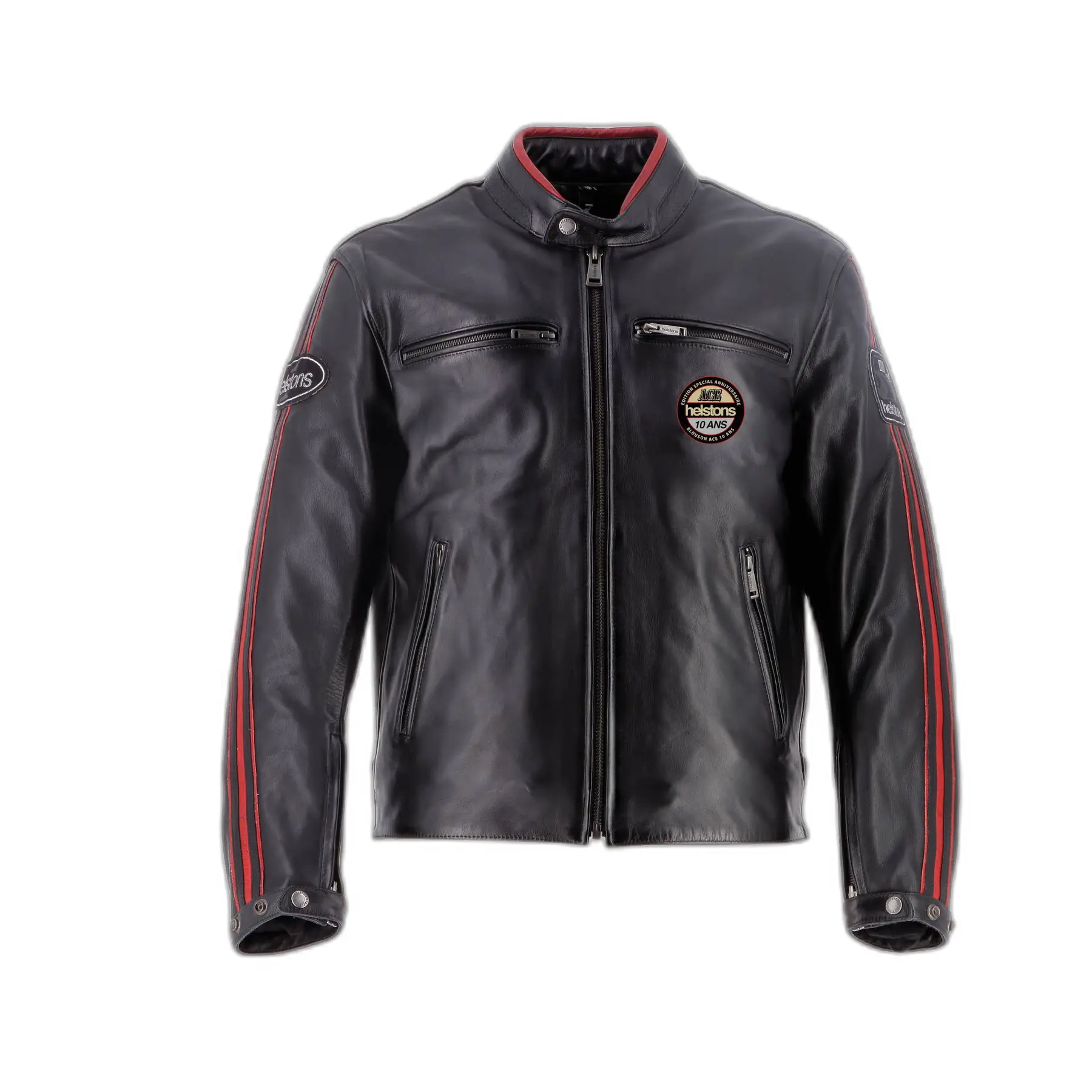 Giacca in pelle da moto Helstons Ace Rag