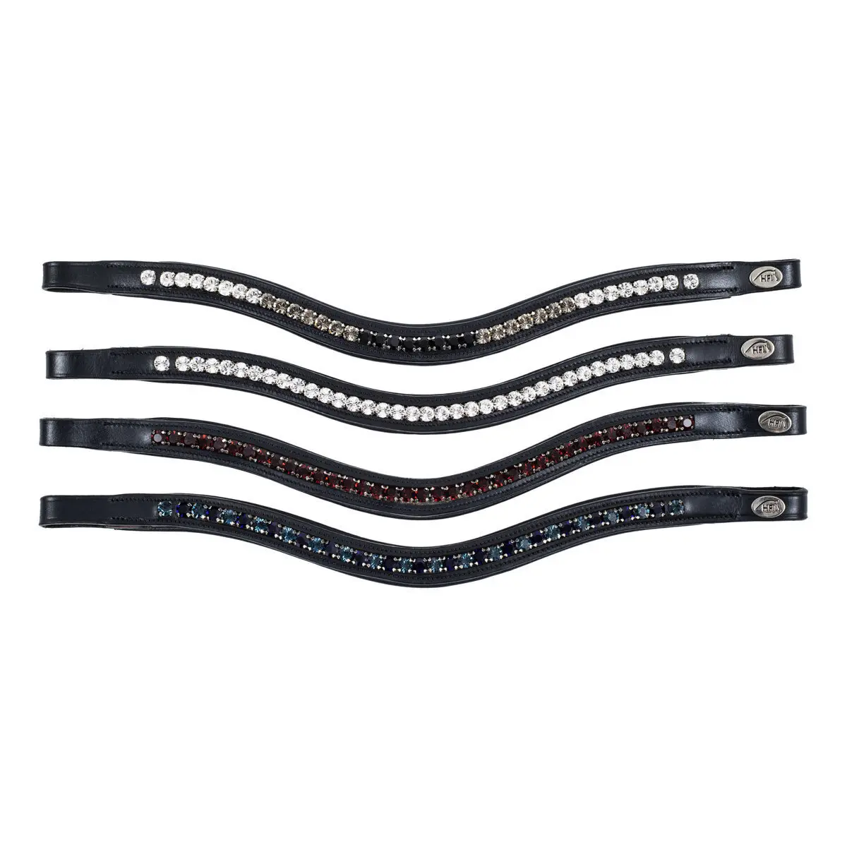 Frontal for horse HFI Padded Wave + Strass