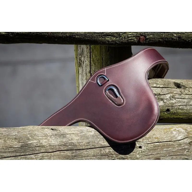 Synthetic leather throat strap for horse + carabiner HFI