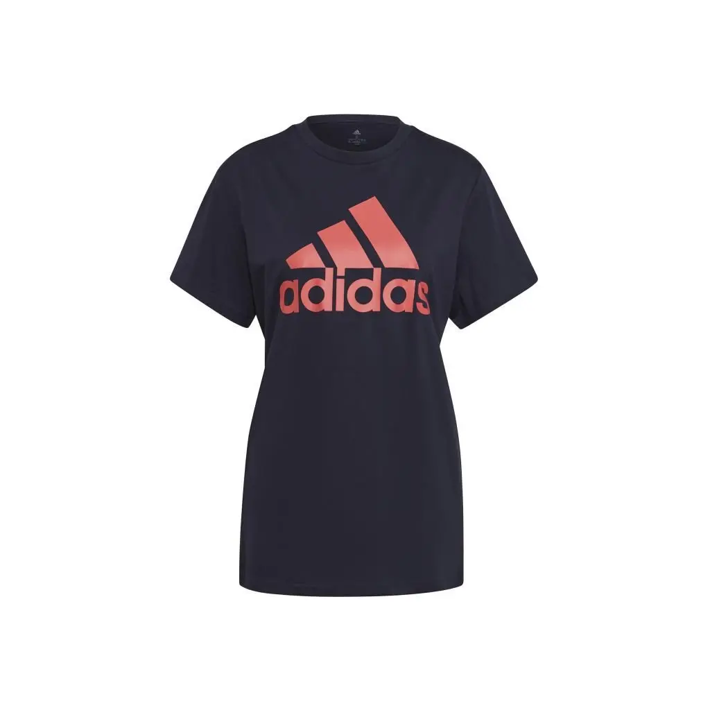 T-Shirt Frau adidas LOUNGEWEAR Essentials Logo - Farbe: Blau