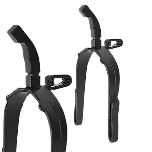 Downward Curved Long Cock Horse Spurs with Rollers Hispano Hipica