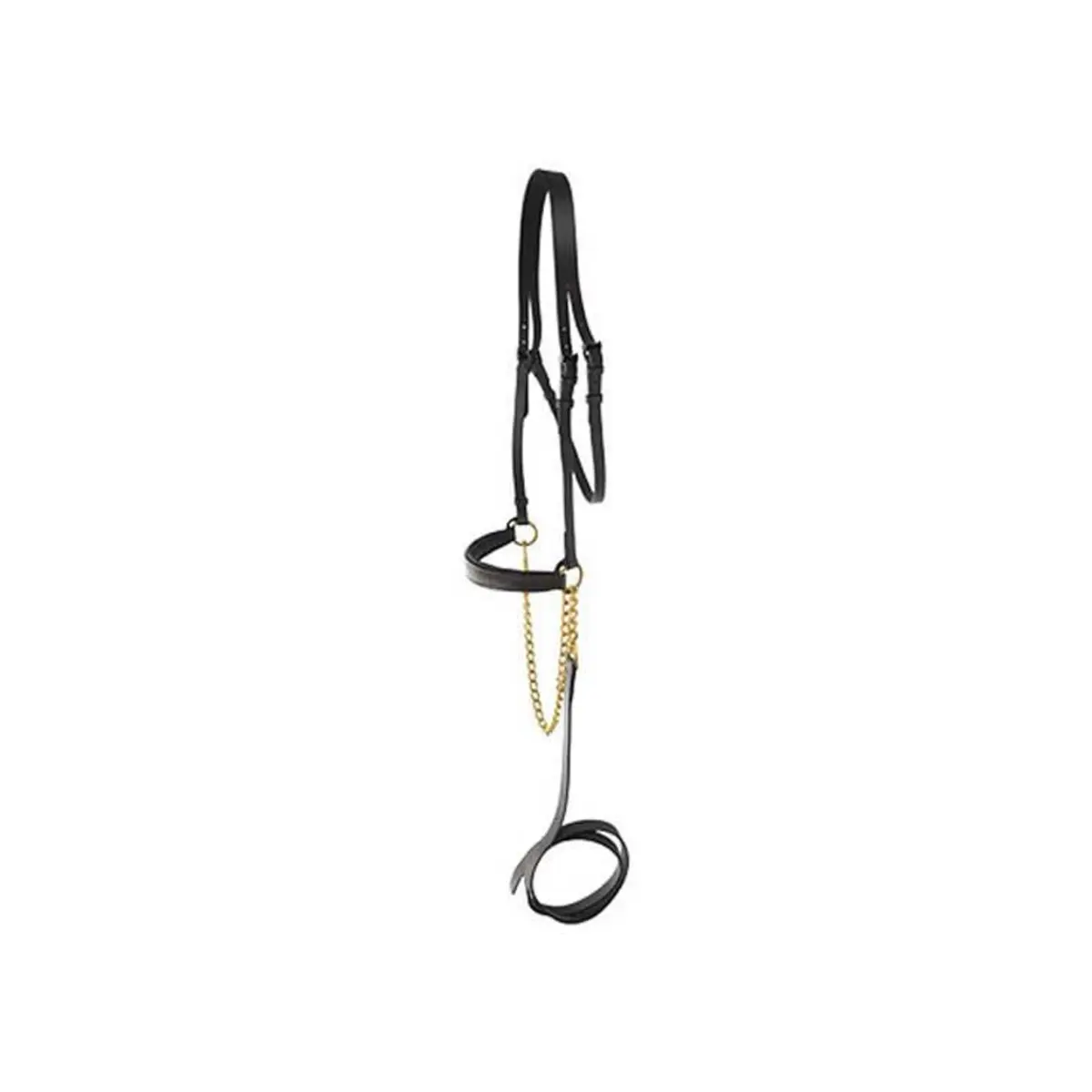 Leather Riding Bridle with Chain Hispano Hipica Eco