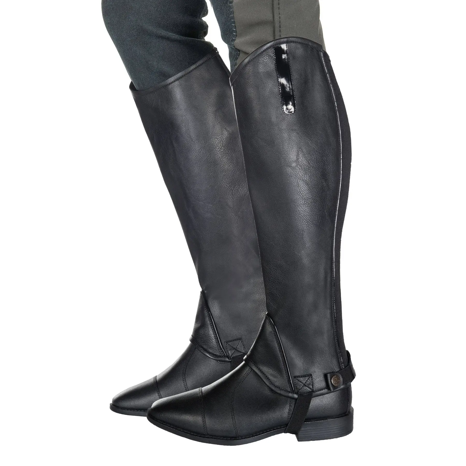 Leather mini-chaps HKM Elastic