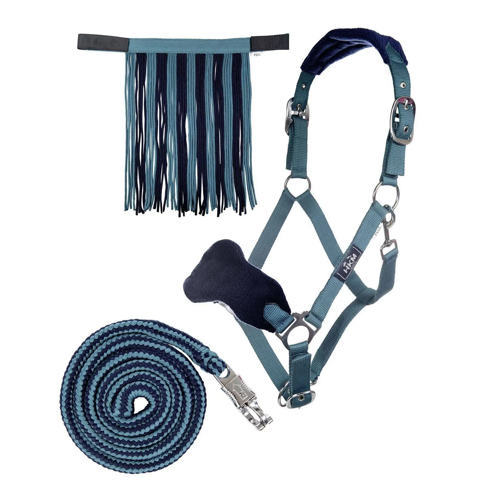 Horse Headcollar with Lead Rope and Fly Fringe HKM
